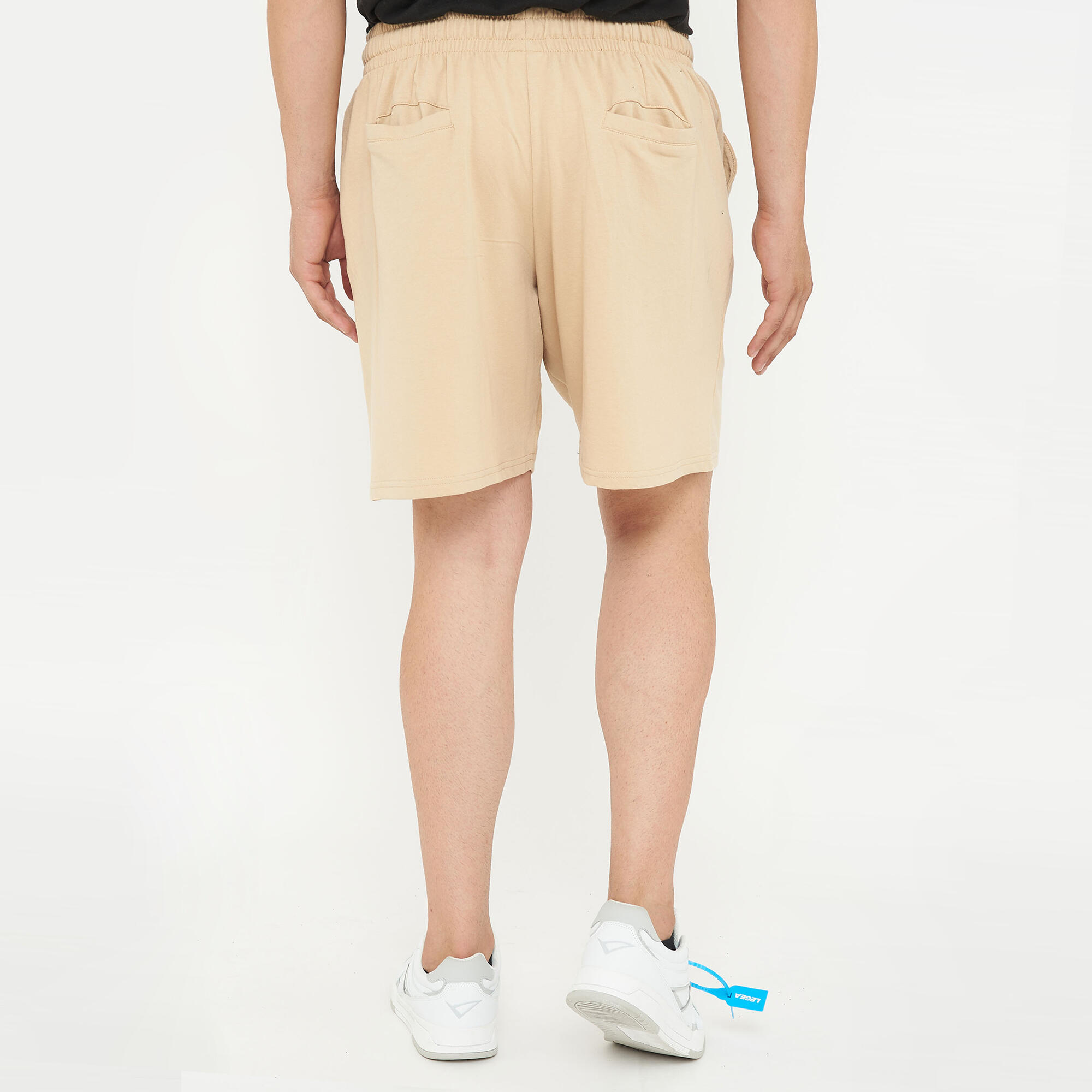 Short sportivo in cotone da uomo F7 beige 2/6