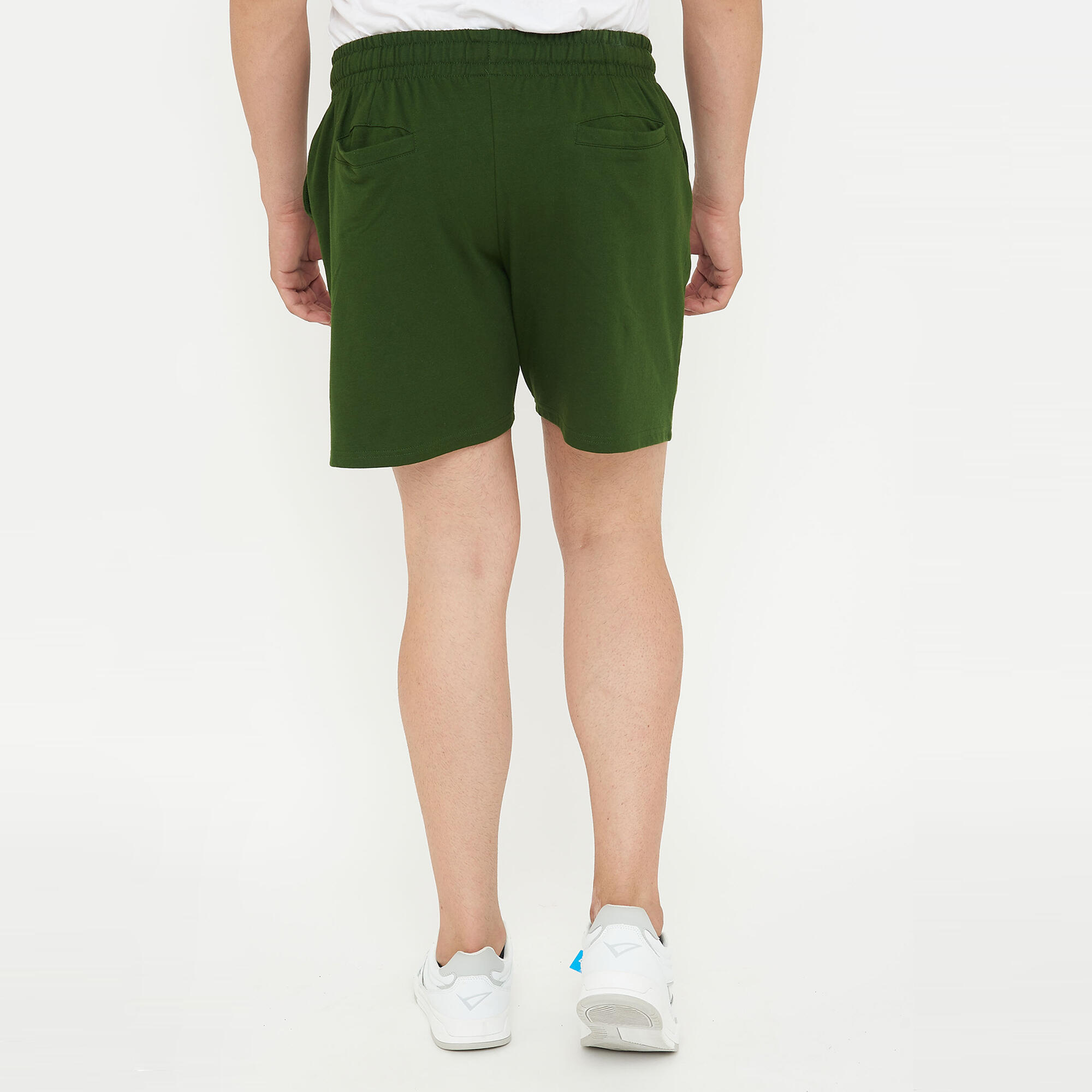 Short sportivo in cotone da uomo F7 verde scuro 2/6