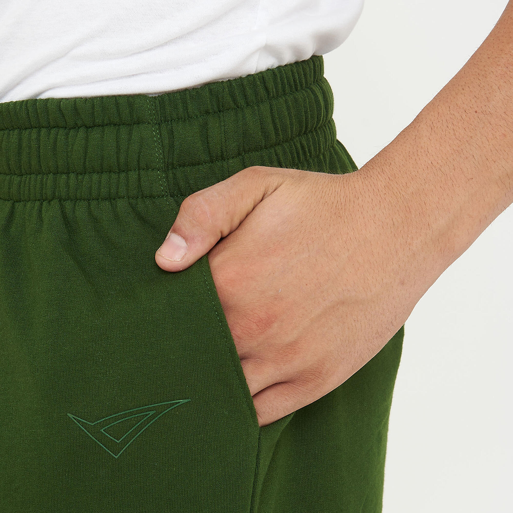 Short sportivo in cotone da uomo F7 verde scuro 4/6