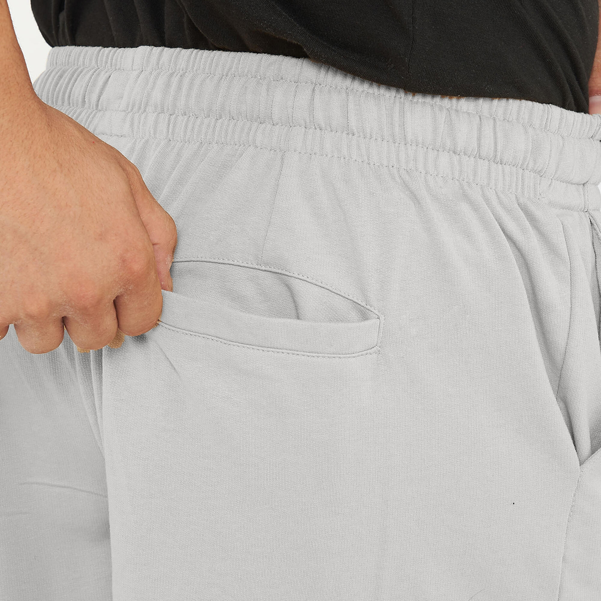 Short sportivo in cotone da uomo F7 grigio chiaro 5/6