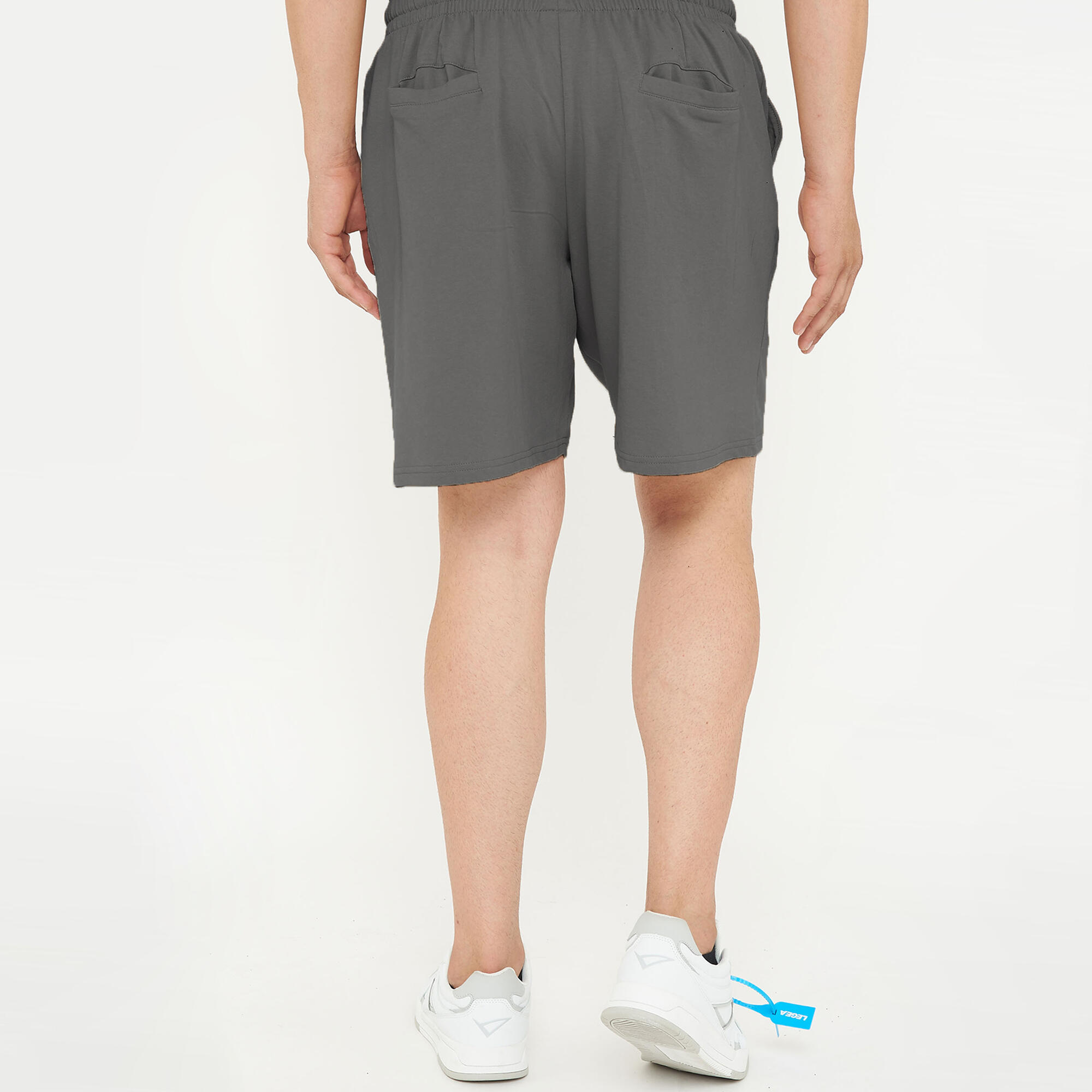 Men's Cotton Sports Shorts 9'' with Pockets and Logo F7 2/6