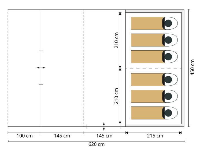 Tienda de campaña tipo túnel - Hafslo 6 XL Sleeper Protect - para 6 personas 7/7