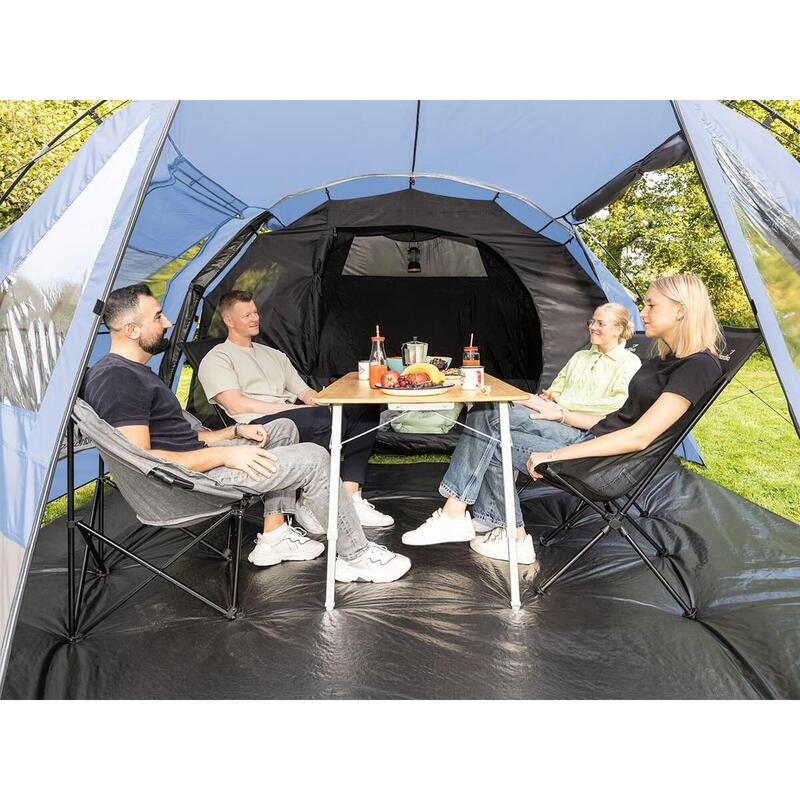 Tente Tunnel familiale Kambo 6 - 6 Personnes - 3 entrées - Marquise