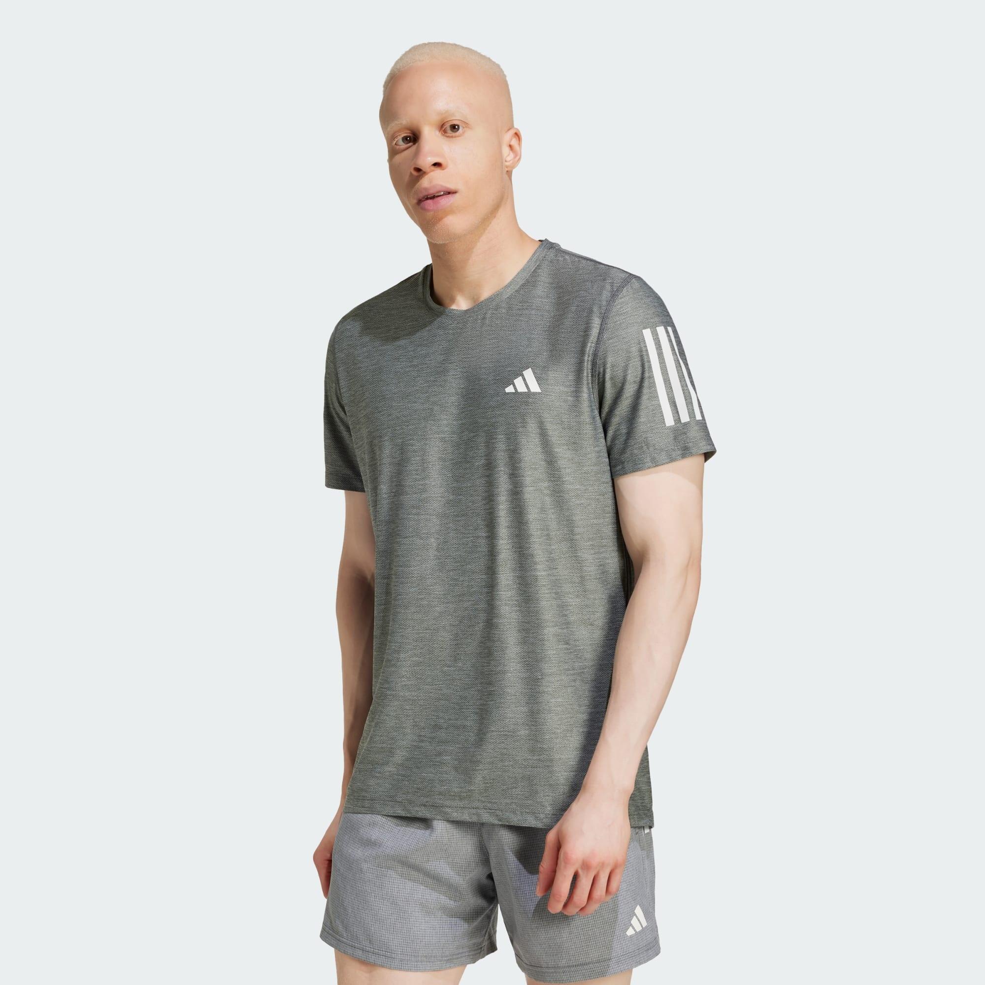 Adidas - T-shirt Own The Run - T-shirt Manches Courtes - Blanc|gris - S - Decathlon