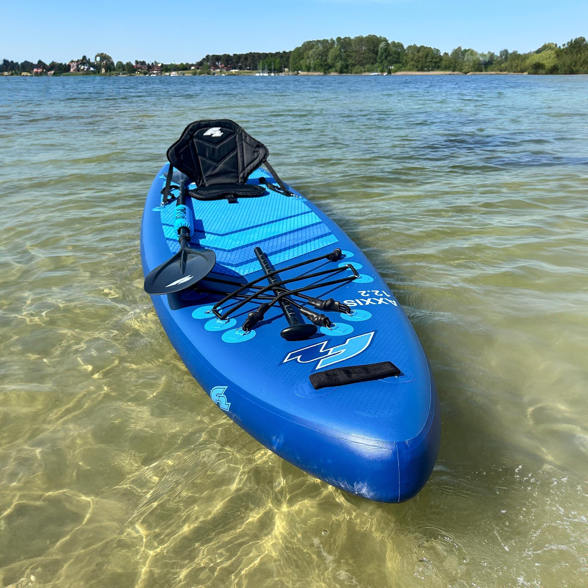 SUP F2 aufblasbares Brett Axxis 11'6“ Marineblau Combo + Elektrische Pumpe 3/7