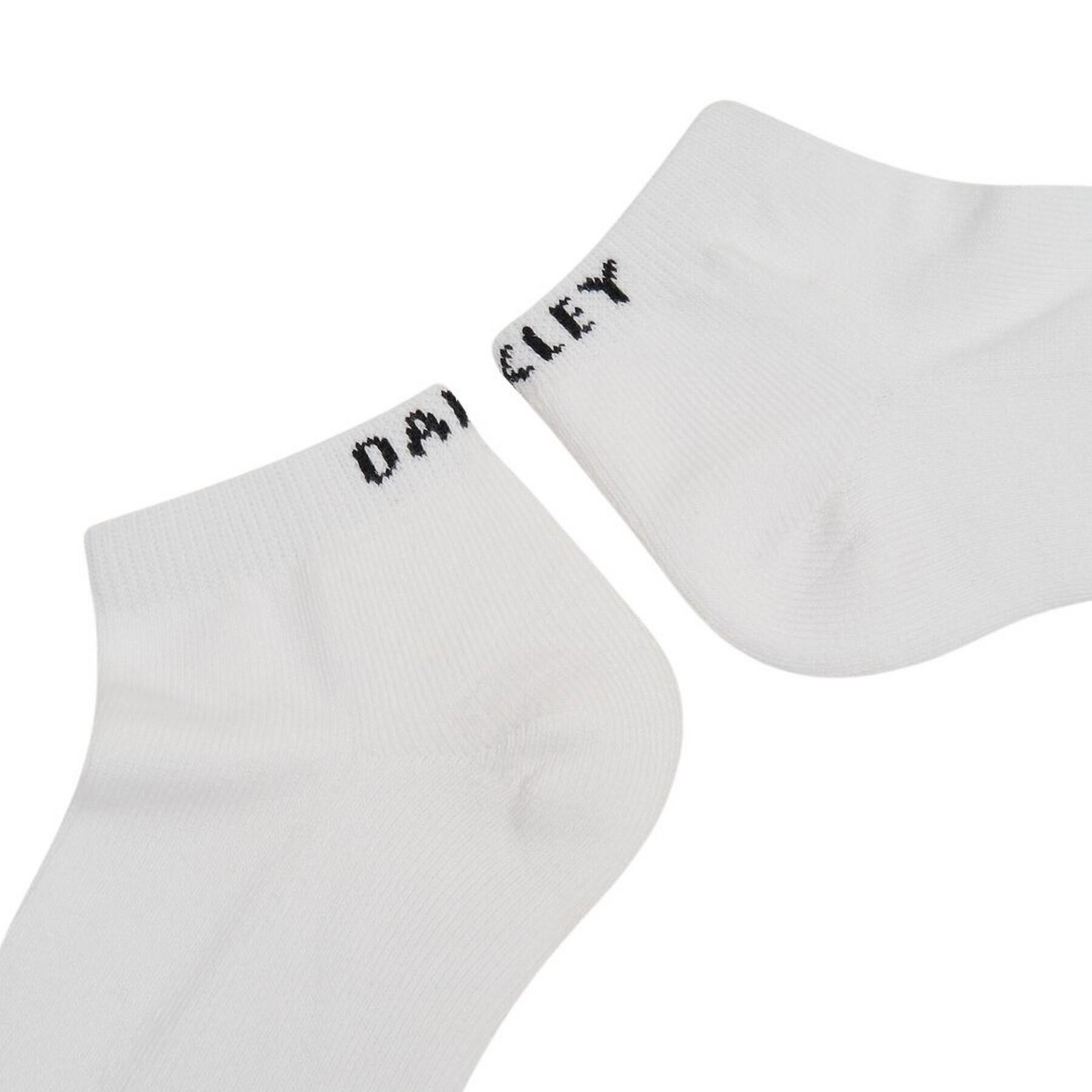 OAKLEY SHORT SOLID SOCKS (3 PCS) - WHITE 4/5