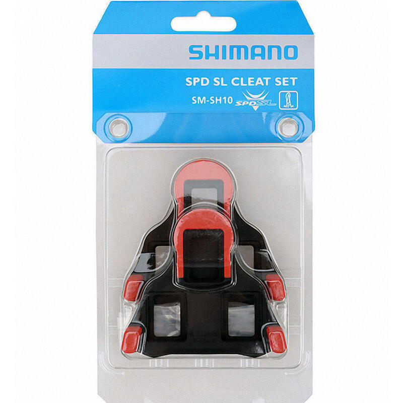 Plaques de Chaussures Shimano SM-SH10 SPD SL Rouges pour Vélo de Route