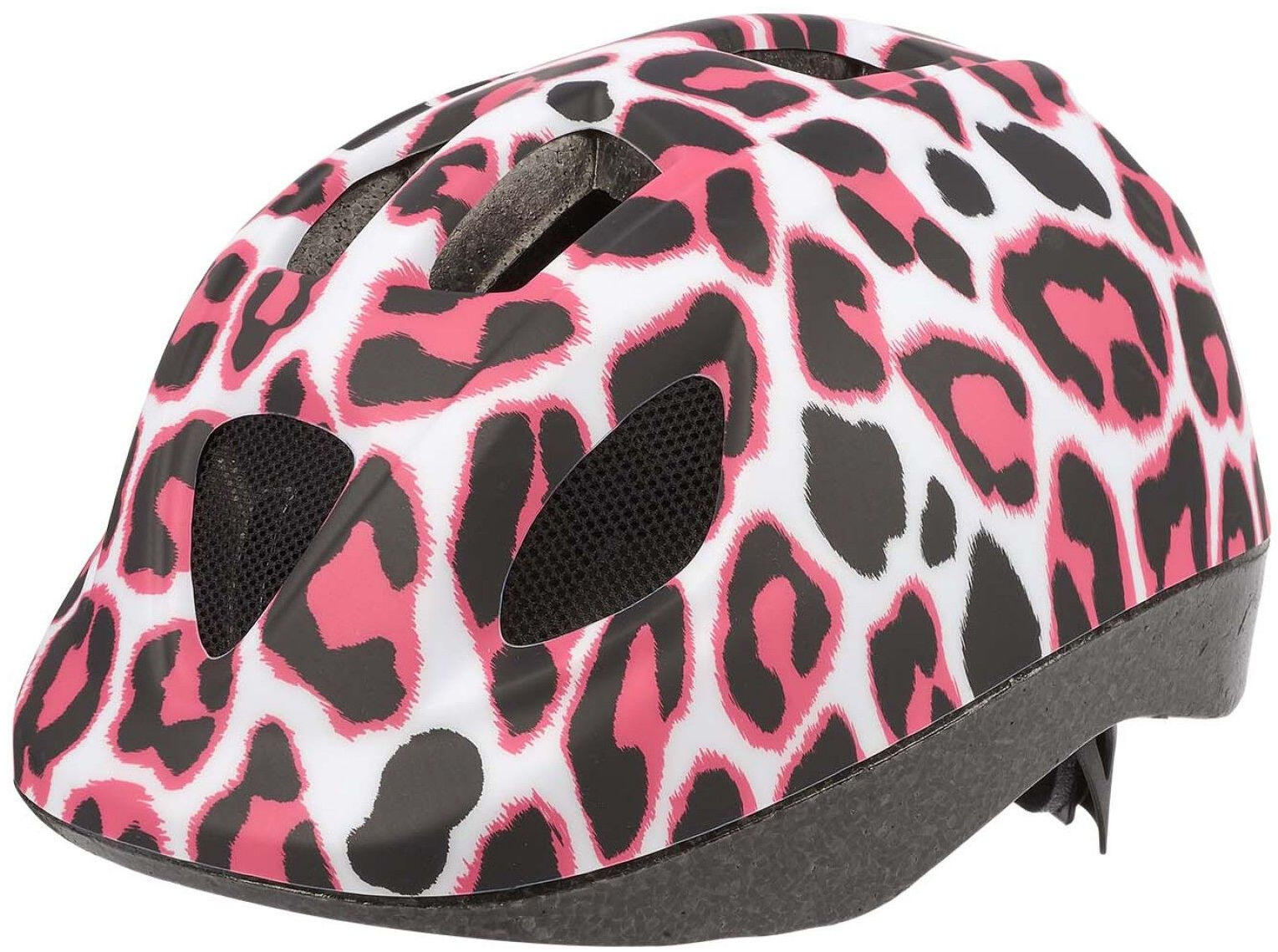 Capacete de ciclismo para crianças chita rosa