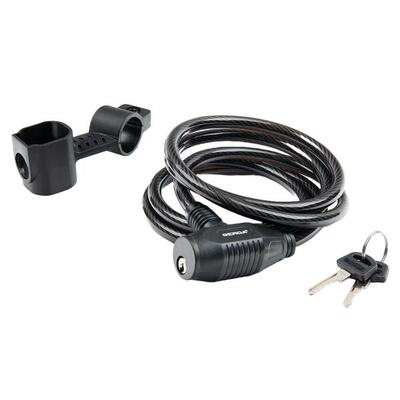 Fietsslot gerda flex 1500/8a 150 cm, kabel 8 mm, zwart