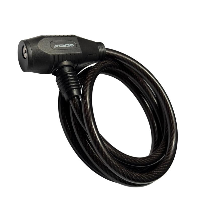 GERDA lacăt bicicletă cu cablu 150 cm 8 mm negru 2 chei