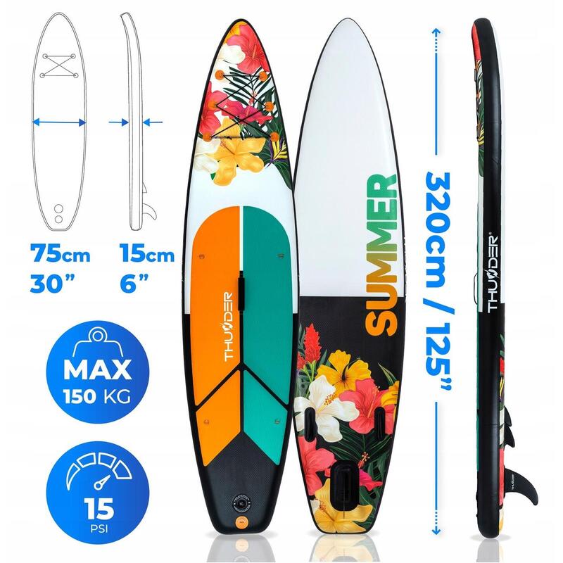 Felfújható SUP deszka kiegészítők THUNDER NOX 320 cm