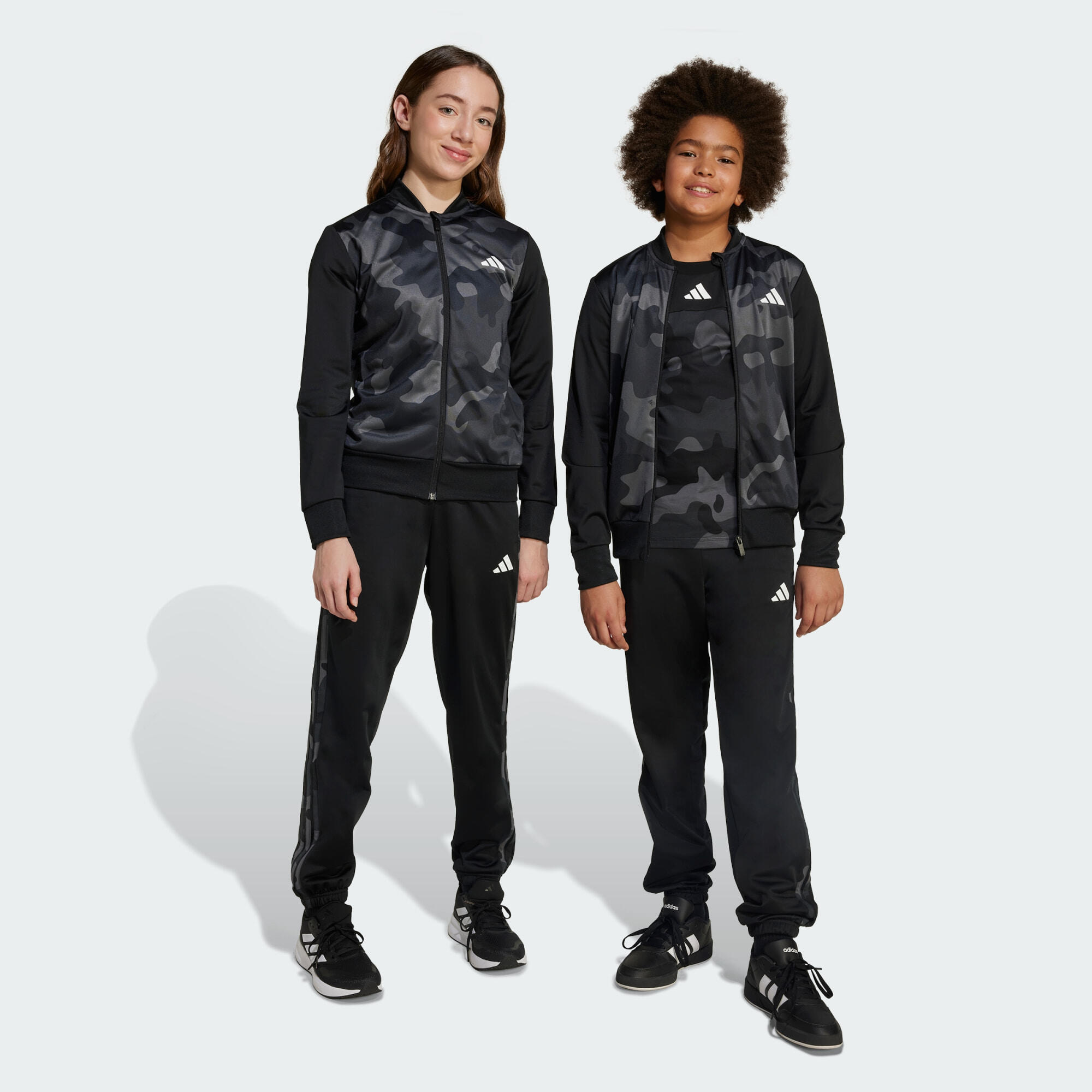 Seasonal Essential Kids Camouflage Tricot 3-Stripes All Over Printed Track Suit 2/7