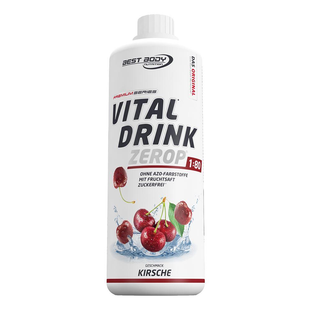 BEST BODY NUTRITION Vital Drink Zerop - Kirsche - 1000 ml Flasche