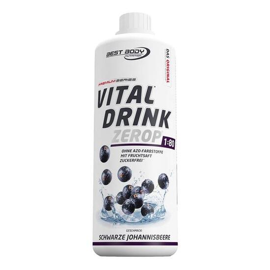 Vital Drink Zerop - Schwarze Johannisbeere - 1000 ml Flasche