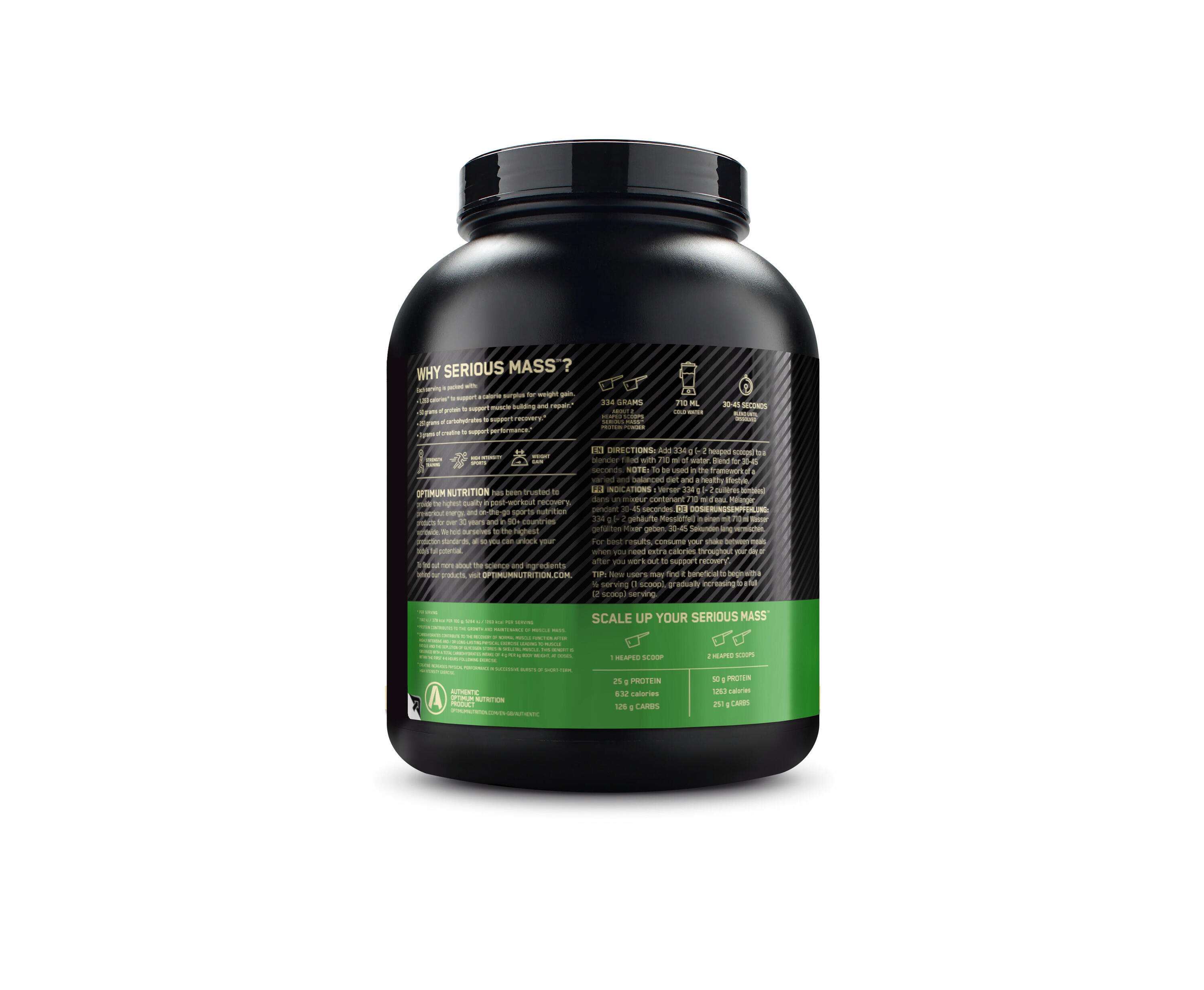 Serious Mass - 2,72 Kg Chocolat de Optimum Nutrition 2/6
