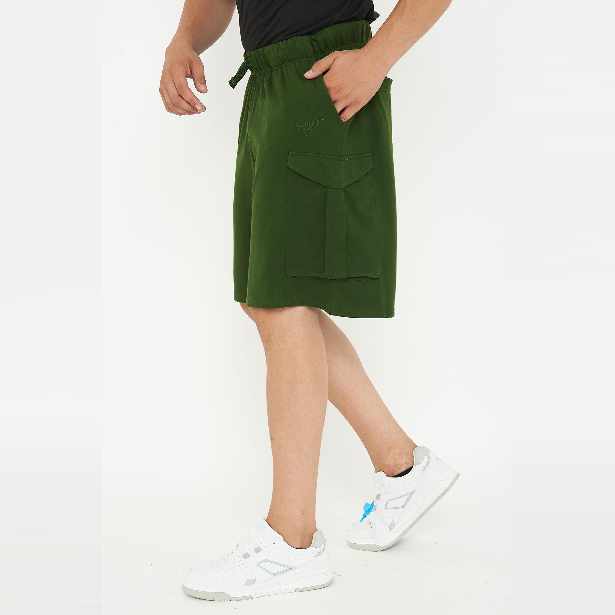 Pantaloncini sportivi in cotone F9 CARGO verde scuro 3/6