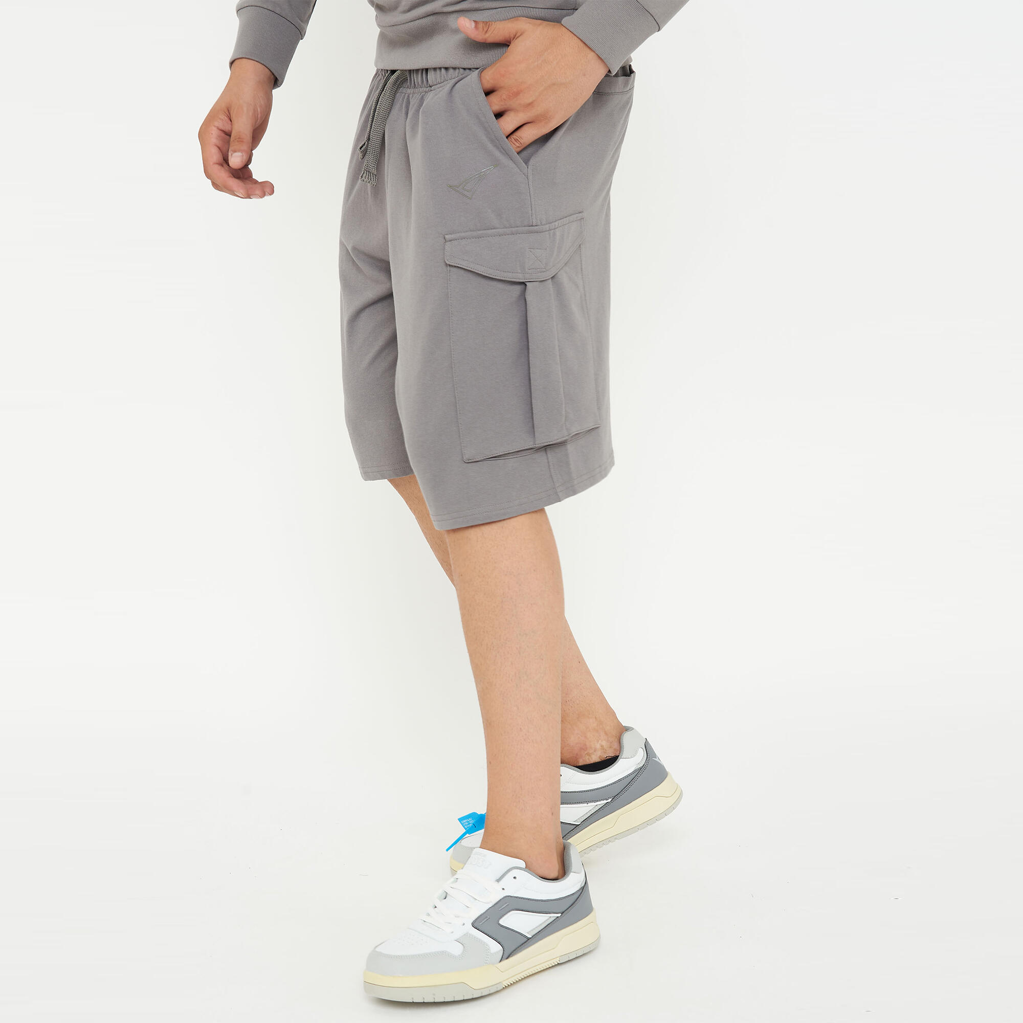 Pantaloncini sportivi in cotone F9 CARGO grigio 3/5