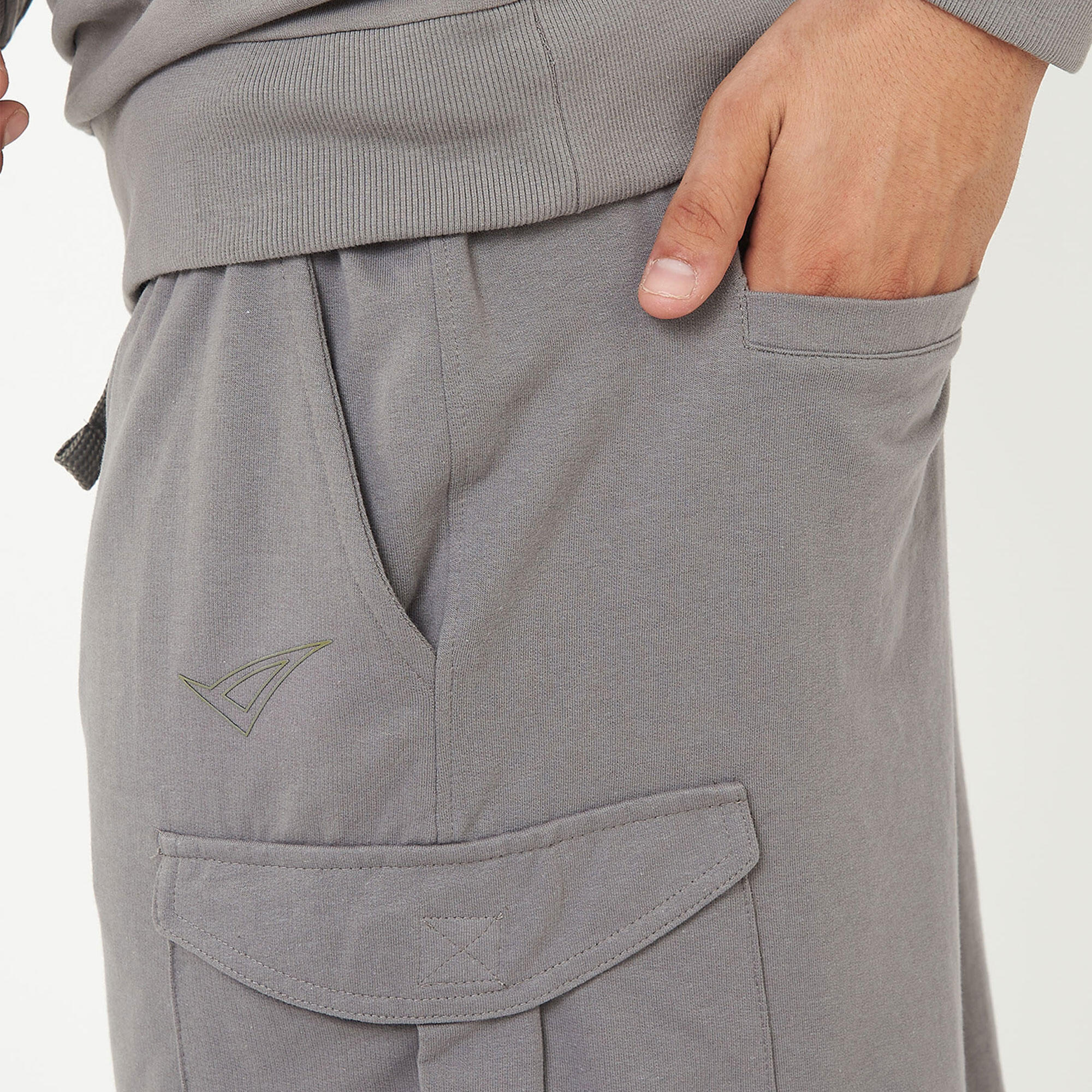 Pantaloncini sportivi in cotone F9 CARGO grigio 5/5