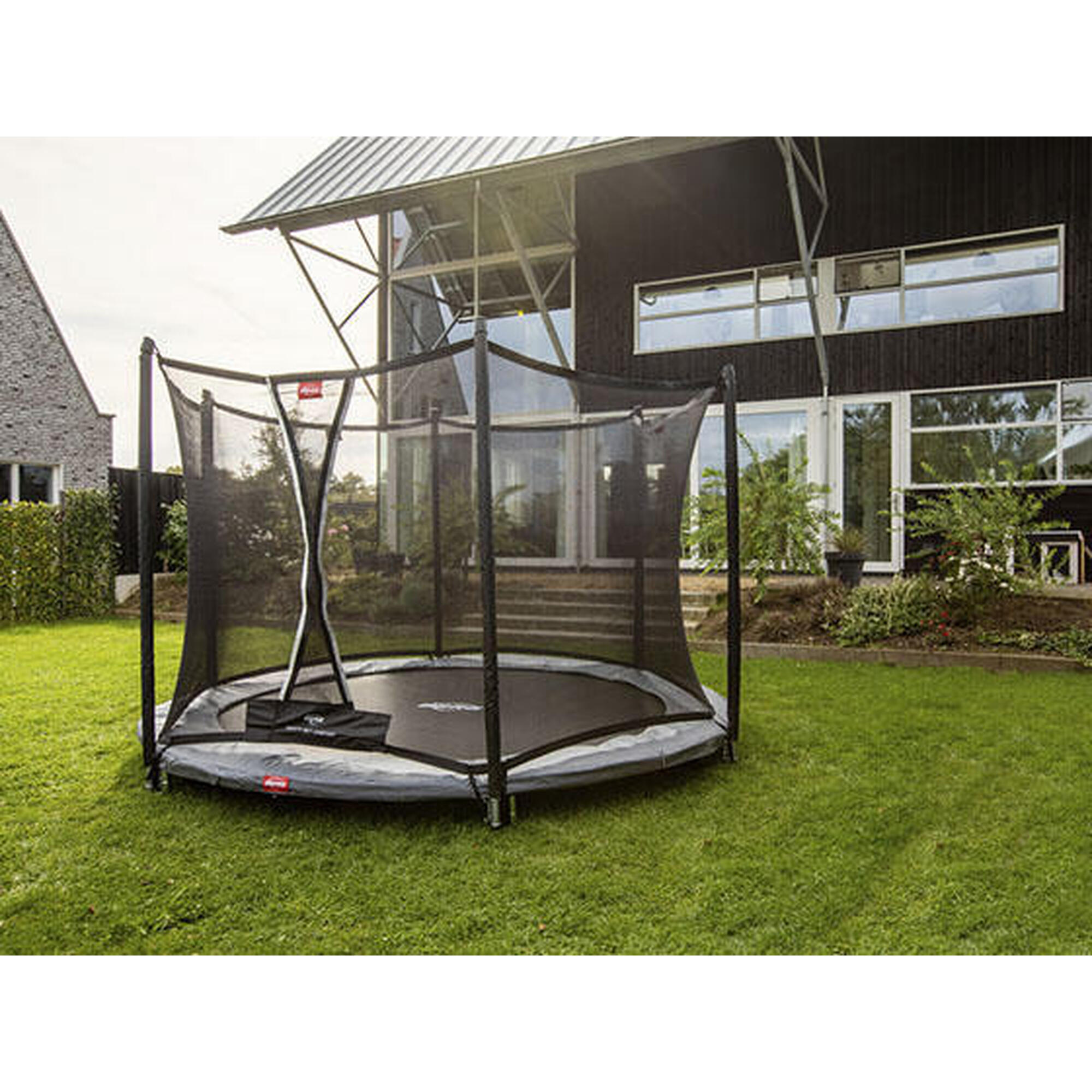 Trampoline+Filet de sécurité BERG Favorit InGround Ronde 330 Anthracite