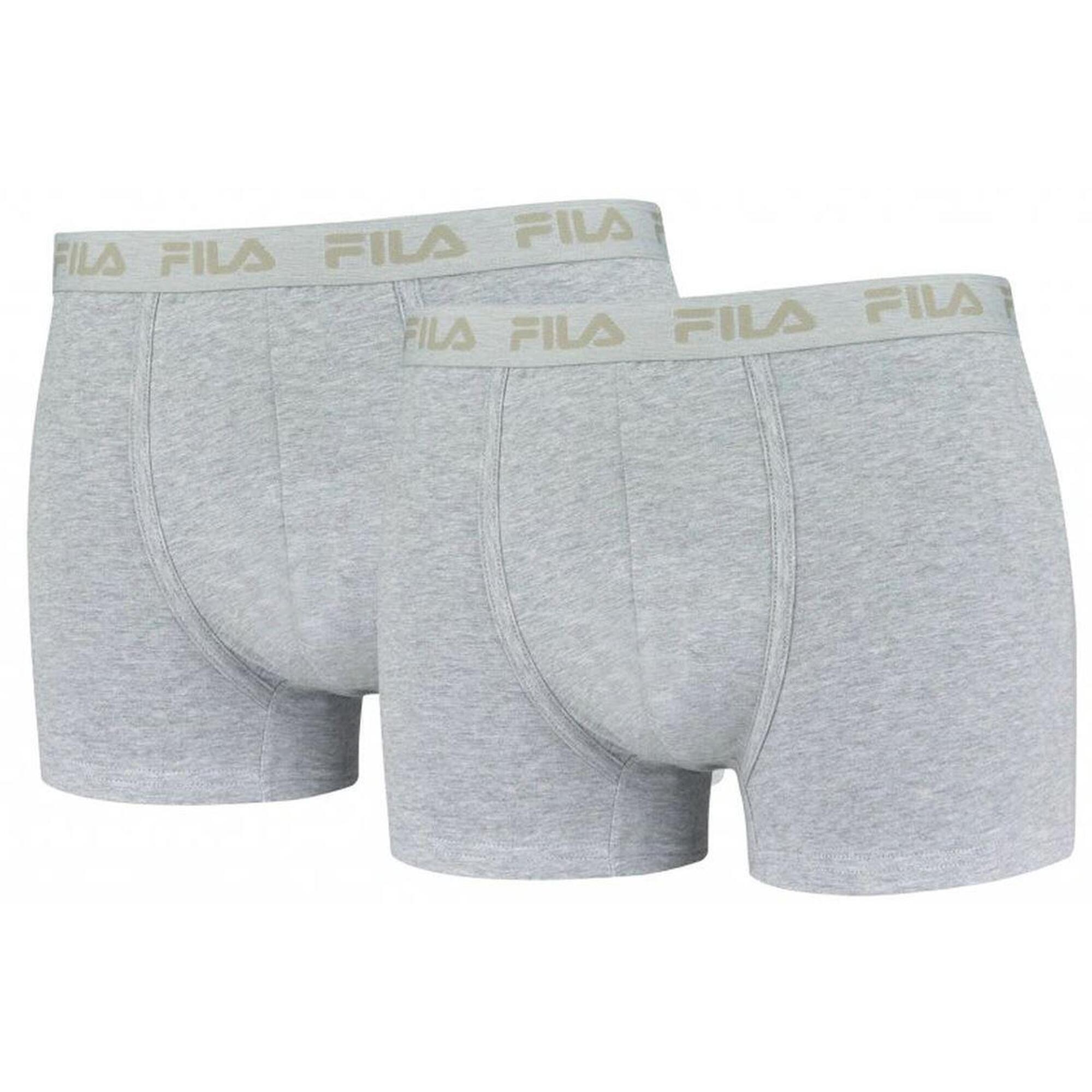 Męskie Boxerki Fila - Zestaw 2 sztuk, Szary XL