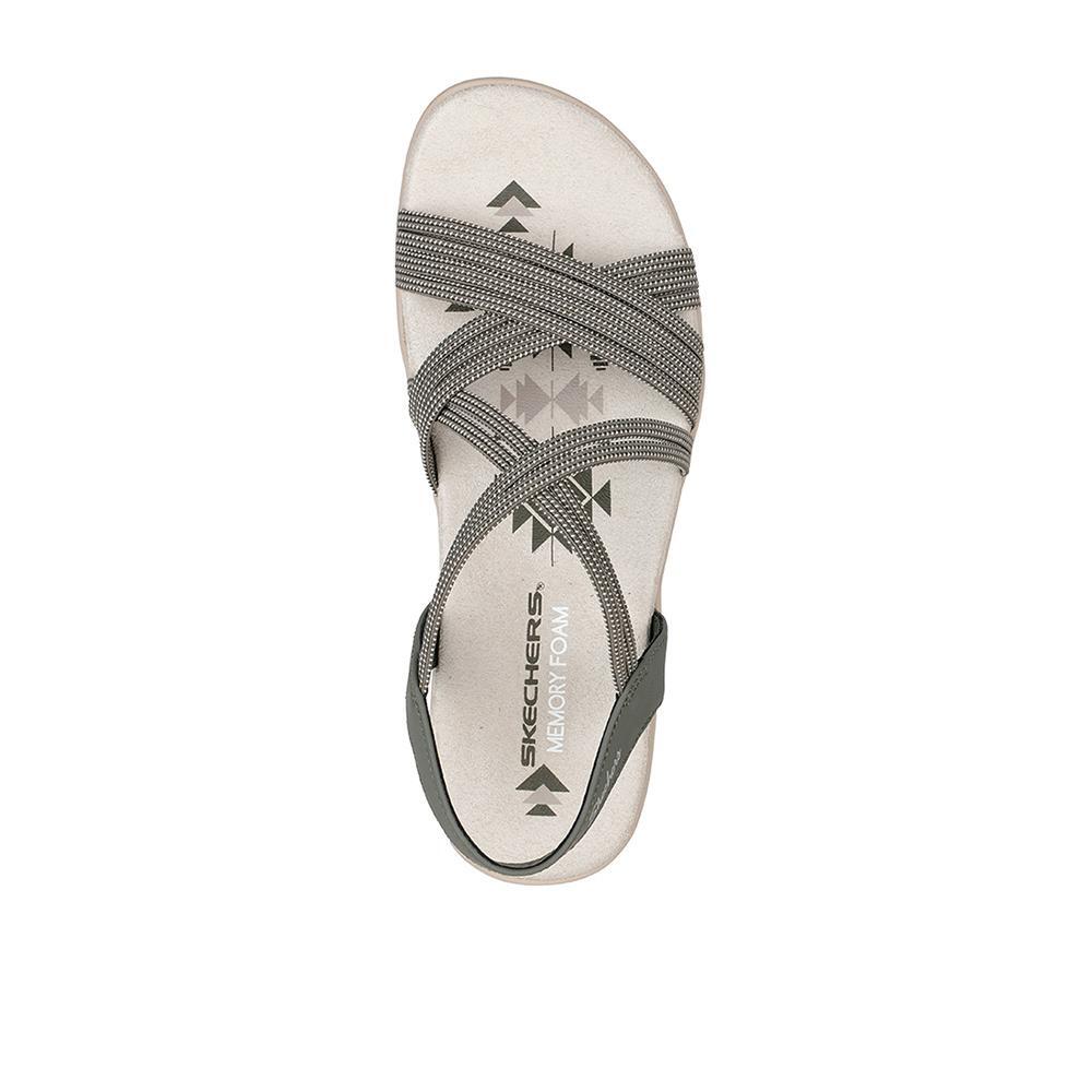 Sandálias Skechers Mulher Reggae Slim - Turn It Up Verdes 3/4