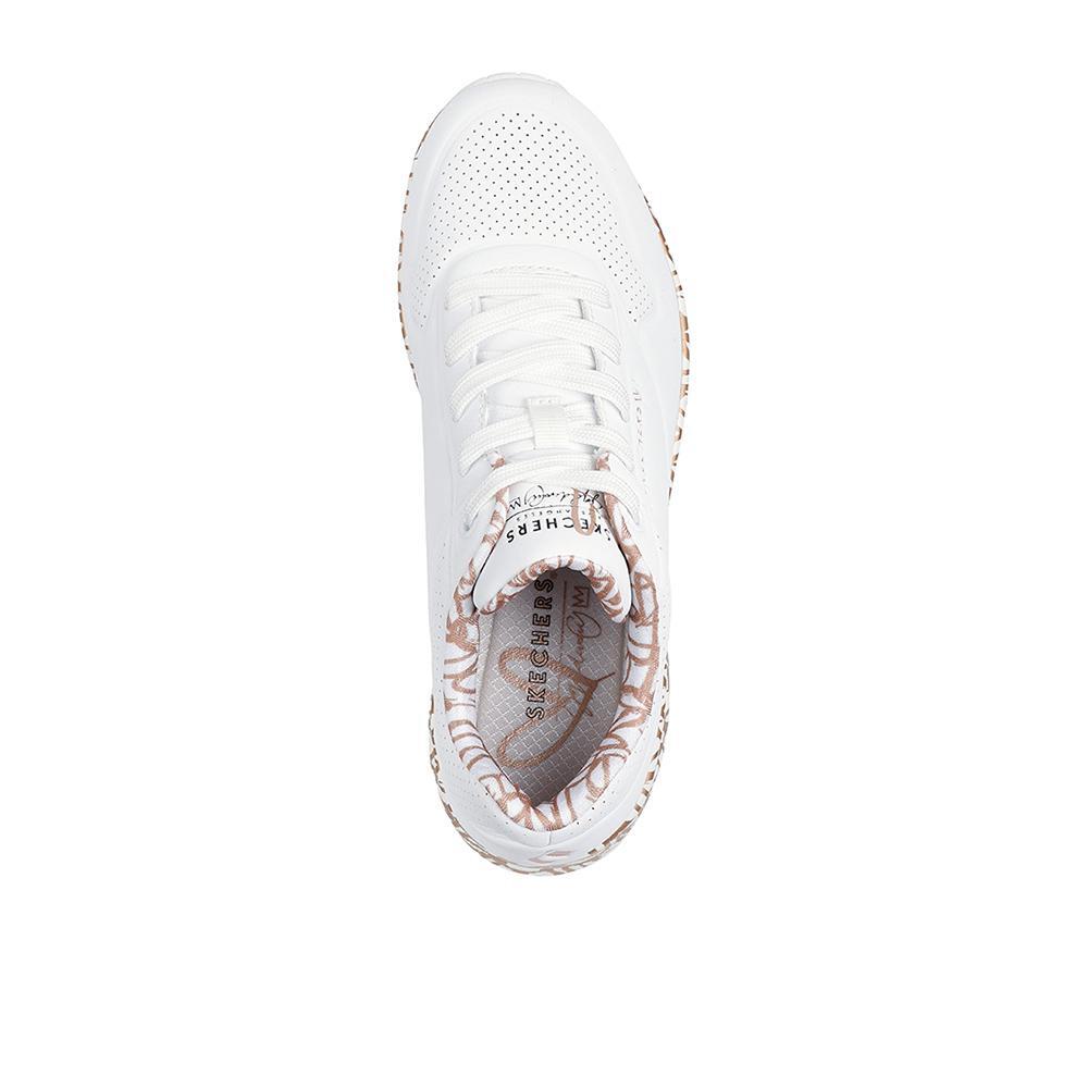 Sapatilhas Skechers Mulher x JGoldcrown: Uno - Loving love Brancas 3/7