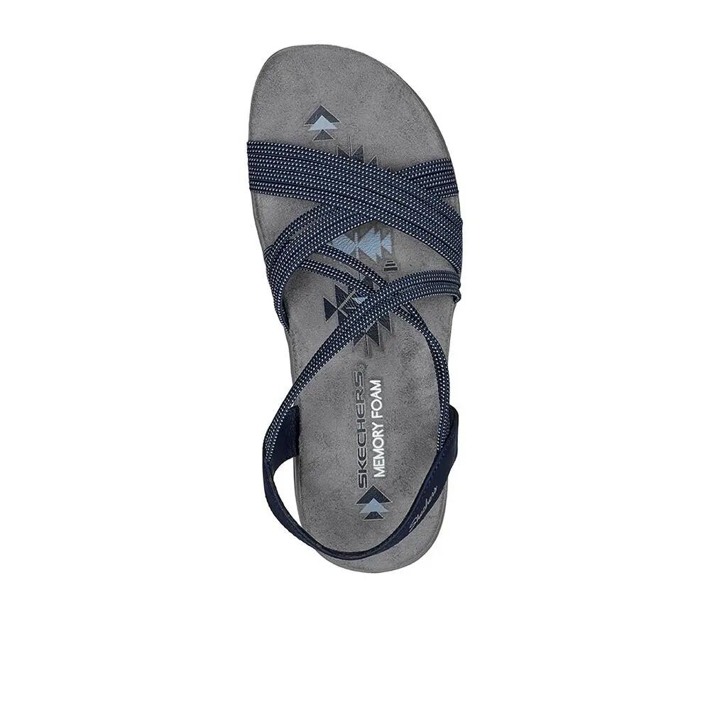 Sandalias Skechers Mujer Reggae Slim - Turn It Up Azul marino 3/4