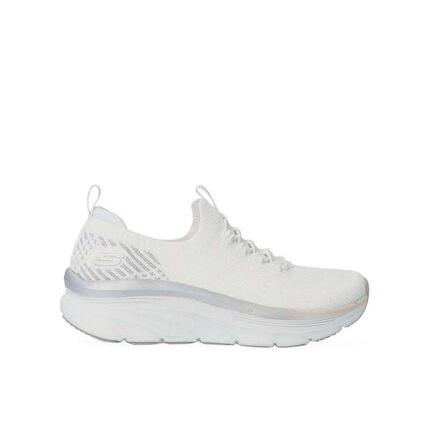 Zapatillas Skechers Mujer Relaxed Fit: D'Lux Walker - Let it Glow Blancas