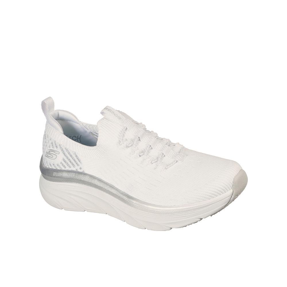 Zapatillas Skechers Mujer Relaxed Fit: D'Lux Walker - Let it Glow Blancas 2/4