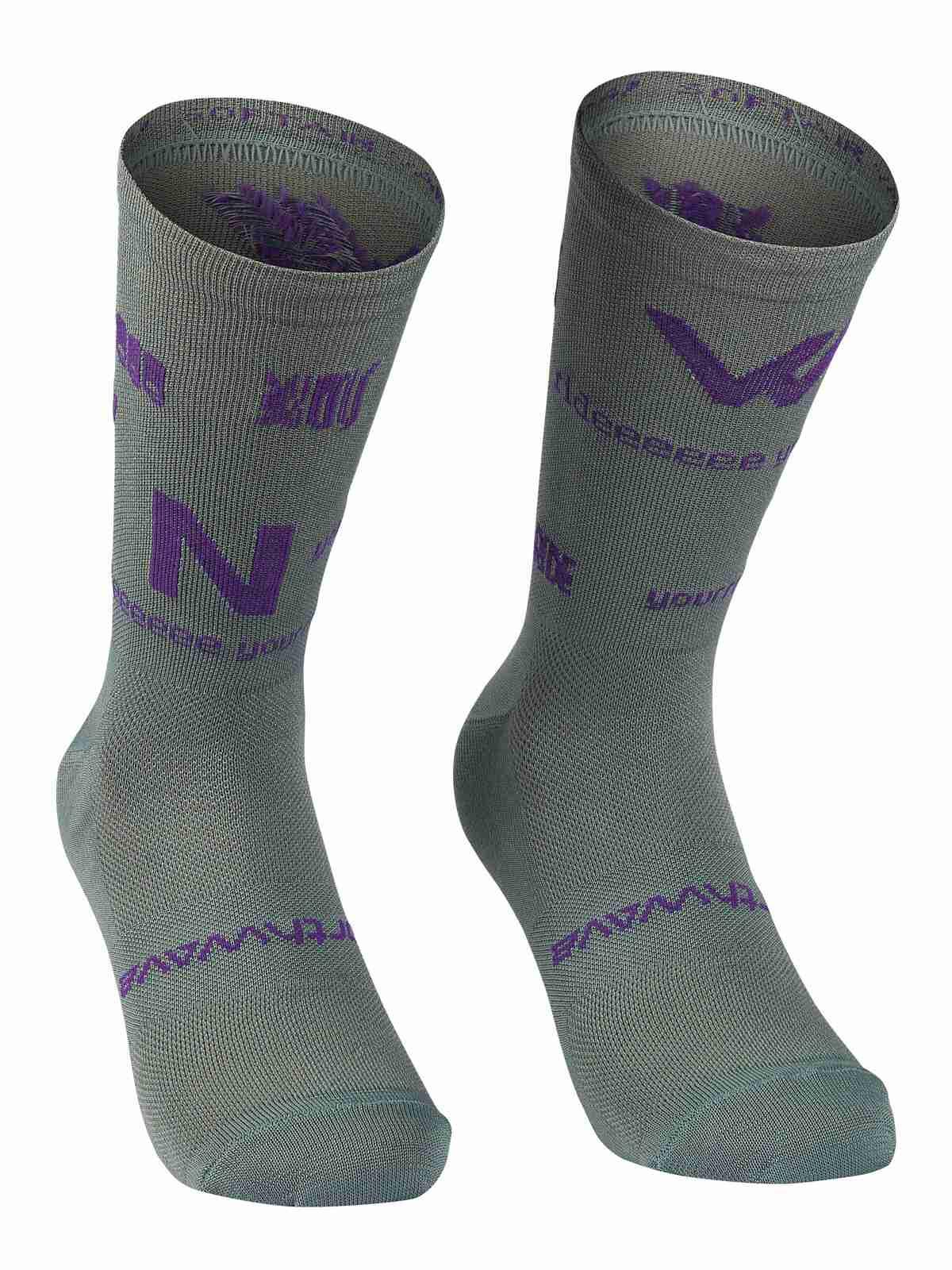 Skarpety rowerowe NORTHWAVE Type Sock szaro fioletowy 3/3
