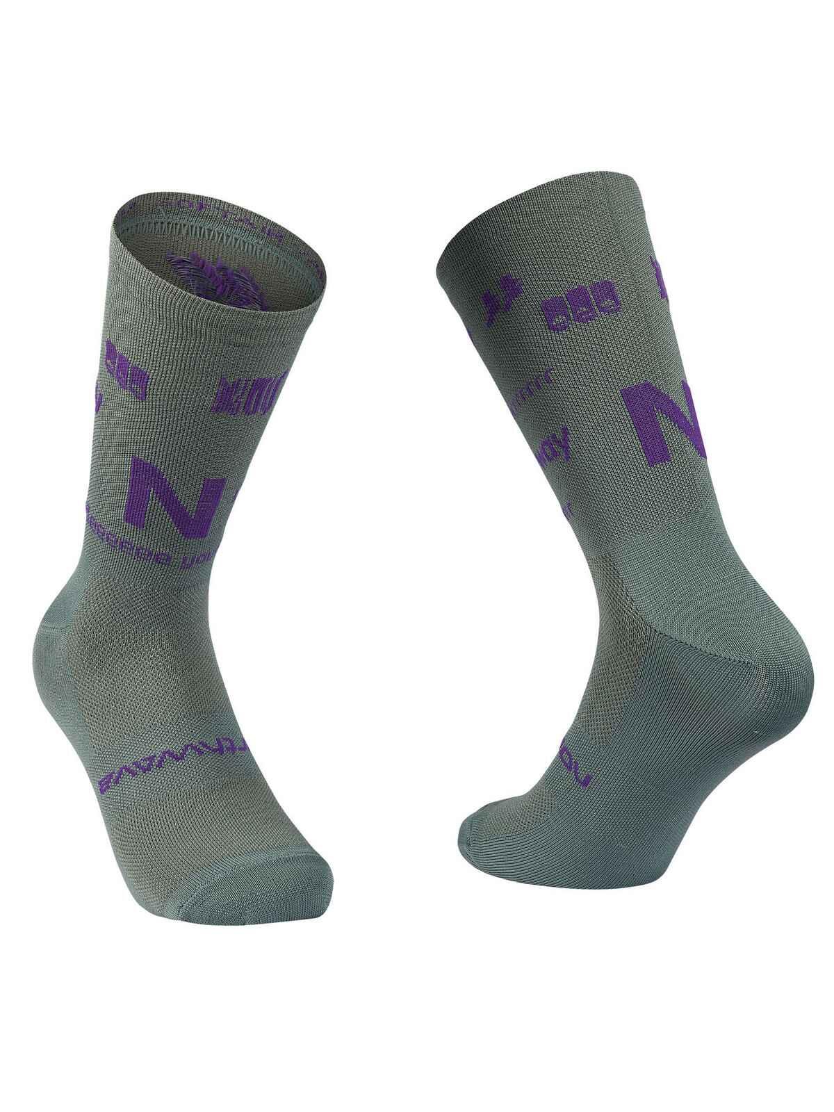 Skarpety rowerowe NORTHWAVE Type Sock szaro fioletowy