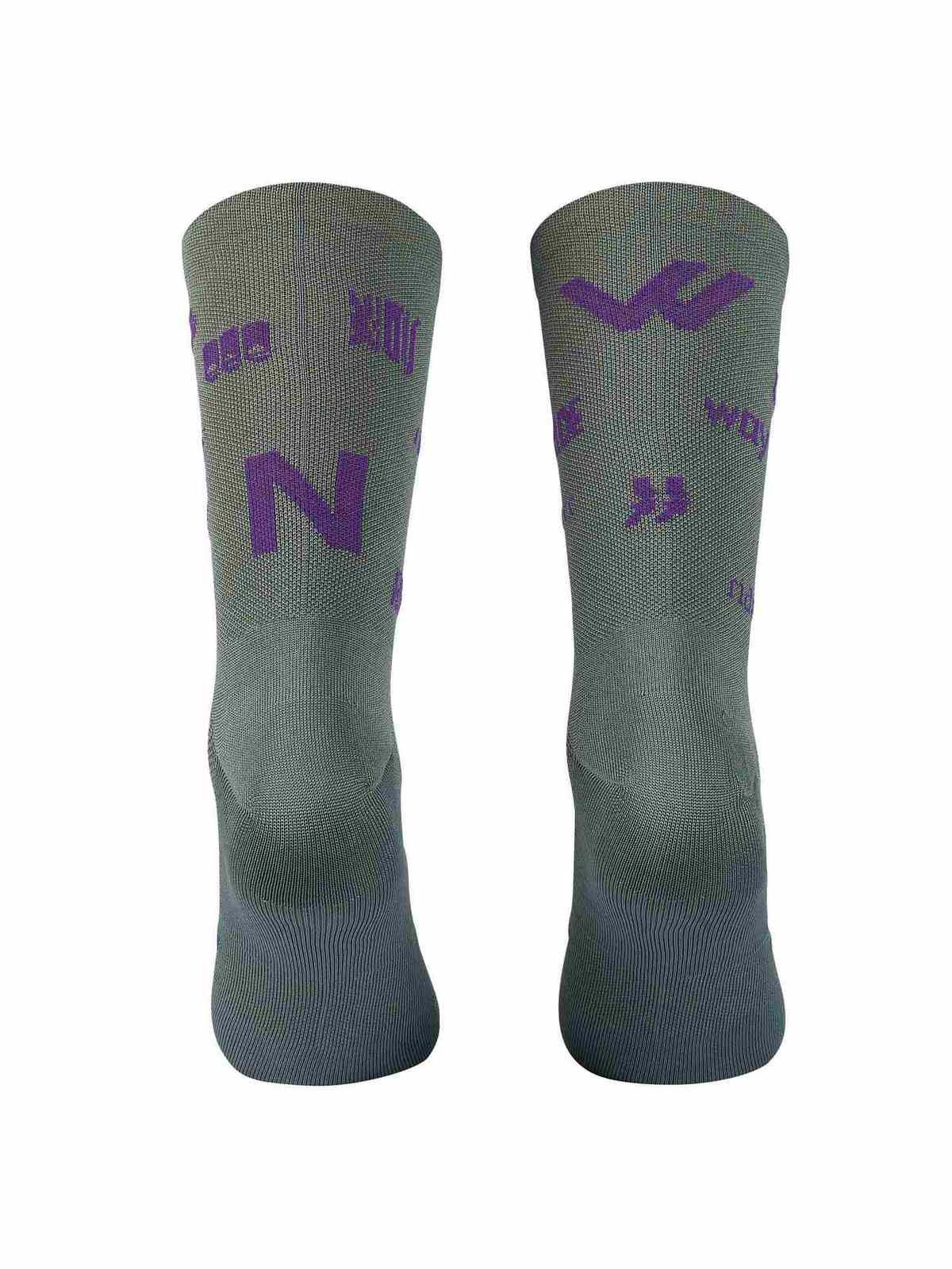 Skarpety rowerowe NORTHWAVE Type Sock szaro fioletowy 2/3