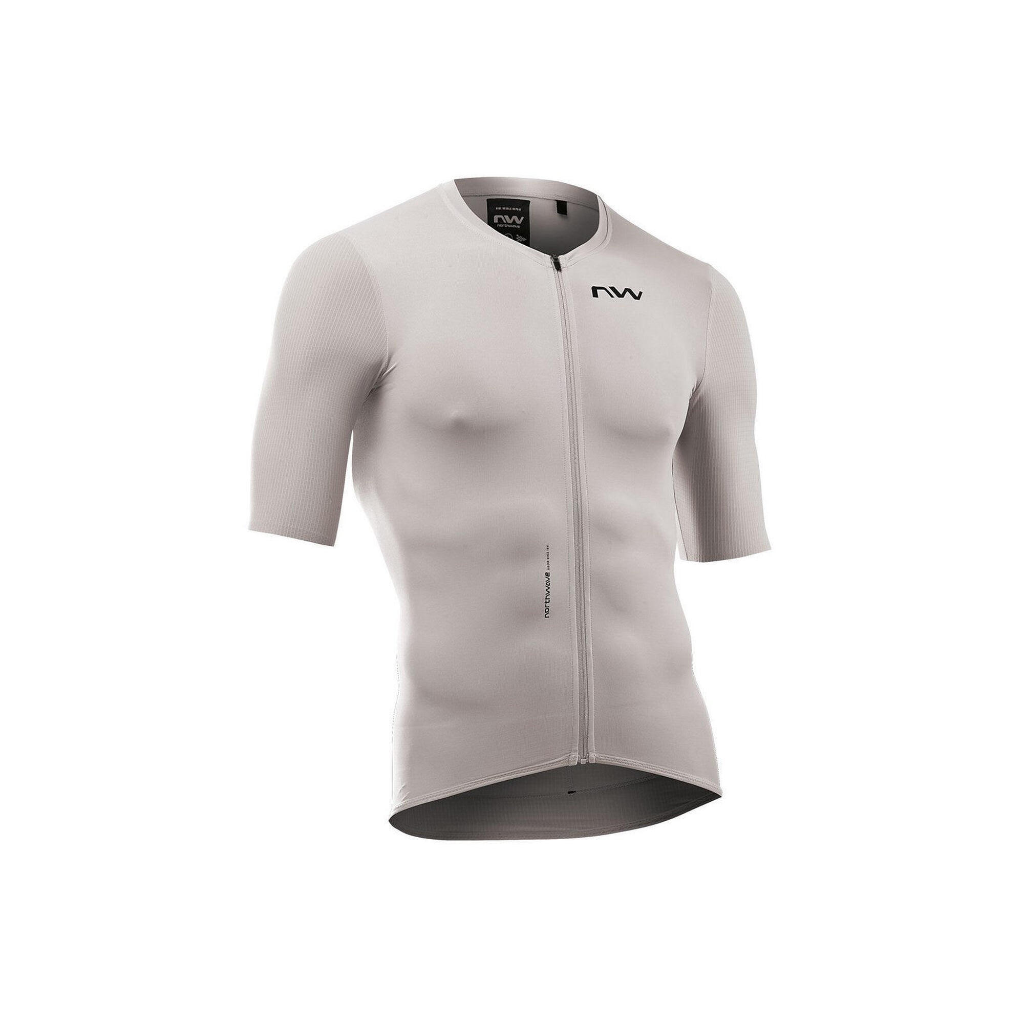 Koszulka rowerowa szosa gravel NORTHWAVE Essence Jersey UPF50 szary