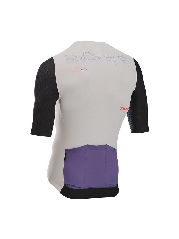 Koszulka rowerowa NORTHWAVE Extreme Evo Jersey UPF50 Slim jasny szary