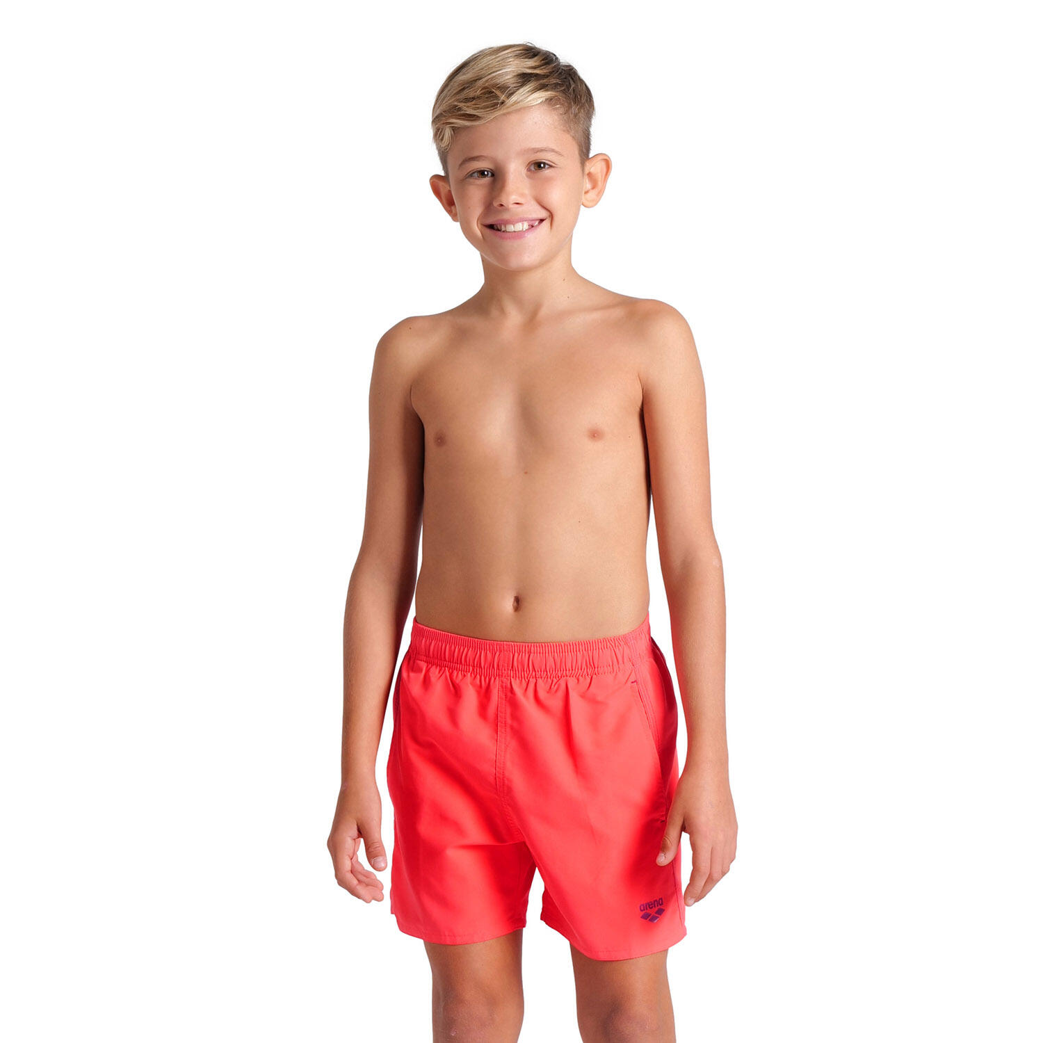 Arena - Shorts De Bain Garçon - Boxer Solid R - Maillot De Bain 1 Pièce - Orange - Decathlon