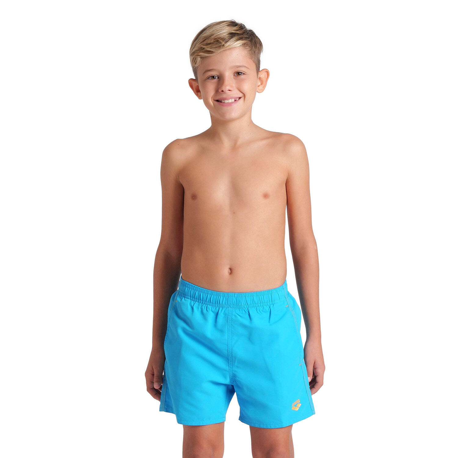 Arena - Shorts De Bain Garçon - Boxer Solid R - Maillot De Bain 1 Pièce - Bleu|orange - Decathlon