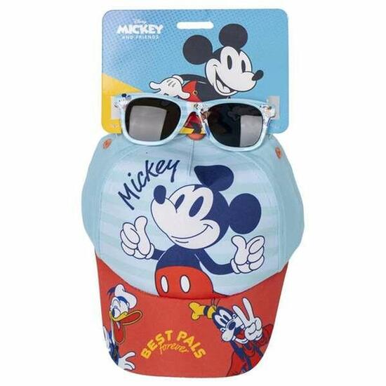 Set di berretto e occhiali da sole Mickey Mouse Azzurro