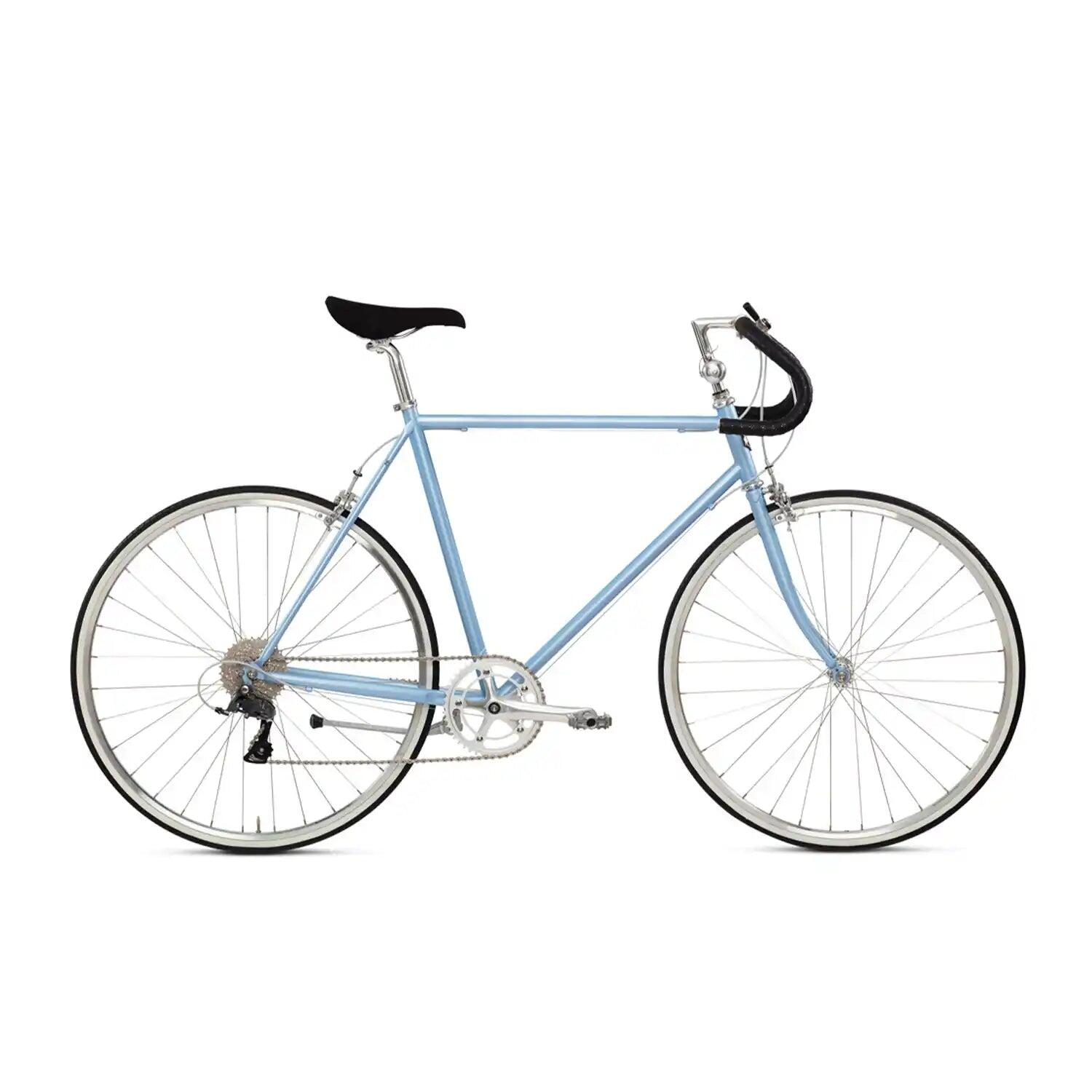 SIECH Bici da corsa 8 Speed Men Race Sky Blue Shimano Claris 8V