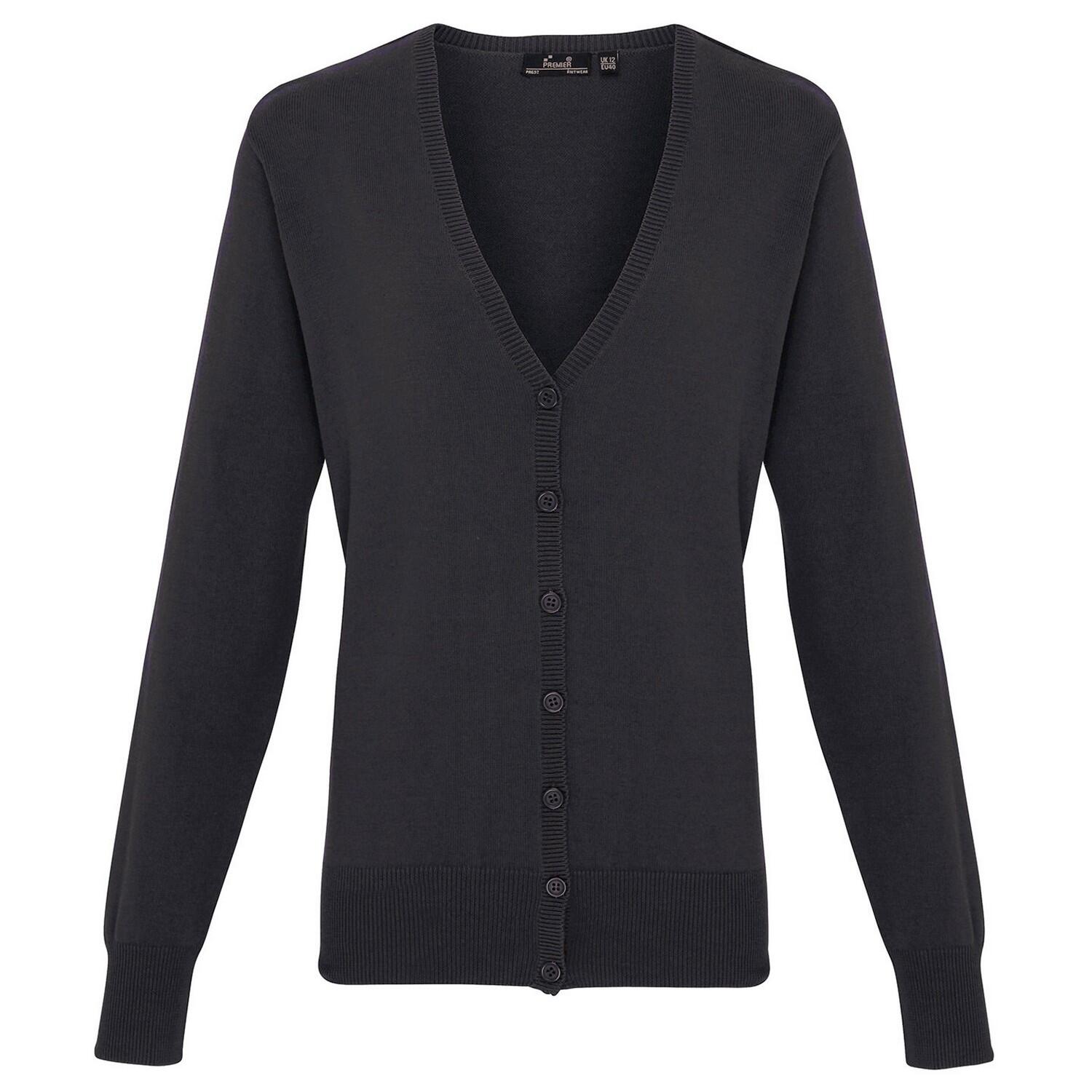 Premier Womens/Ladies Cotton Acrylic V Neck Cardigan