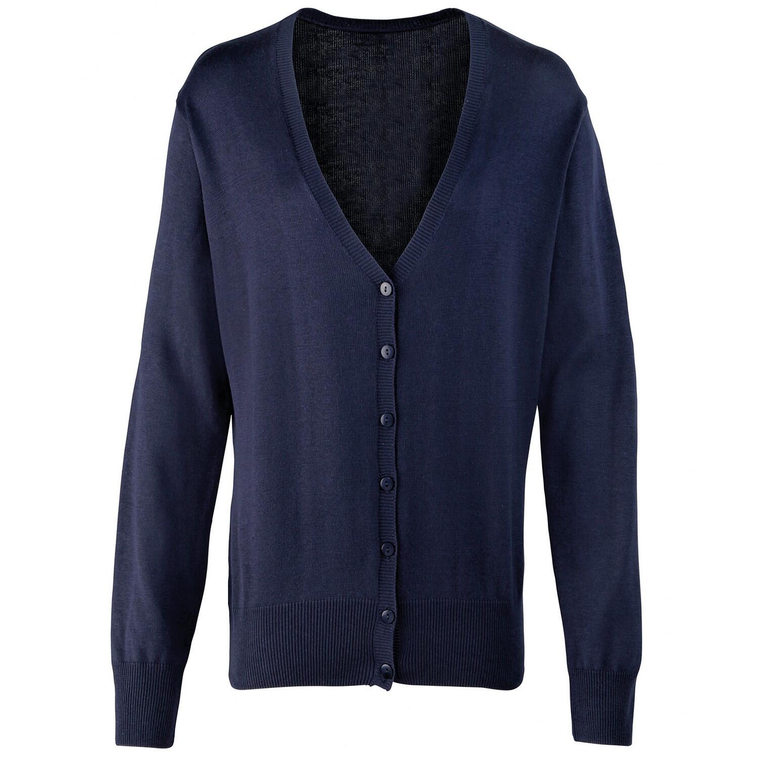 Premier Womens/Ladies Cotton Acrylic V Neck Cardigan