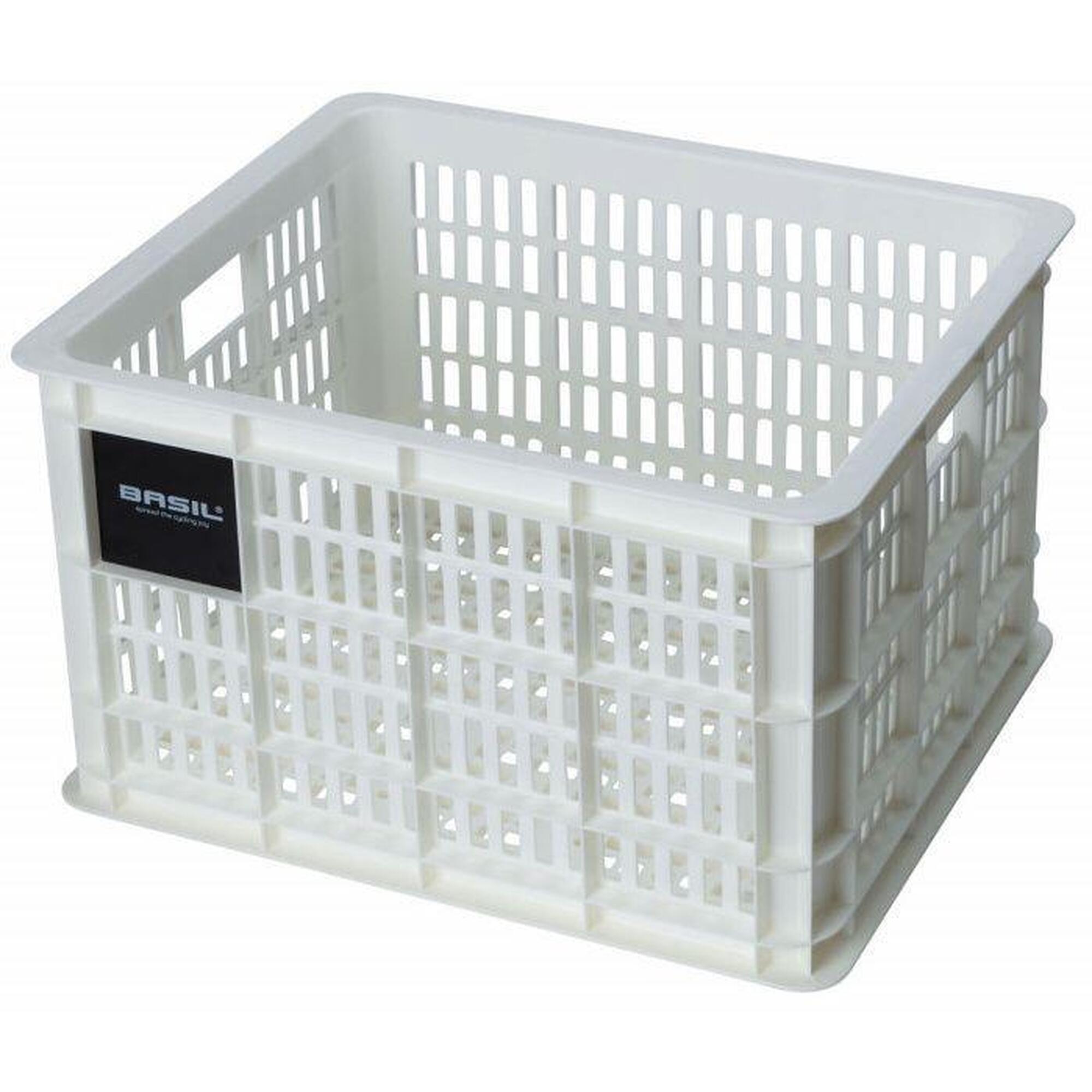 Skrzynia Rowerowa Z Recyklingu Crate M 29,5 Litra 35 X 45 X 25 Cm - Jasna Biel
