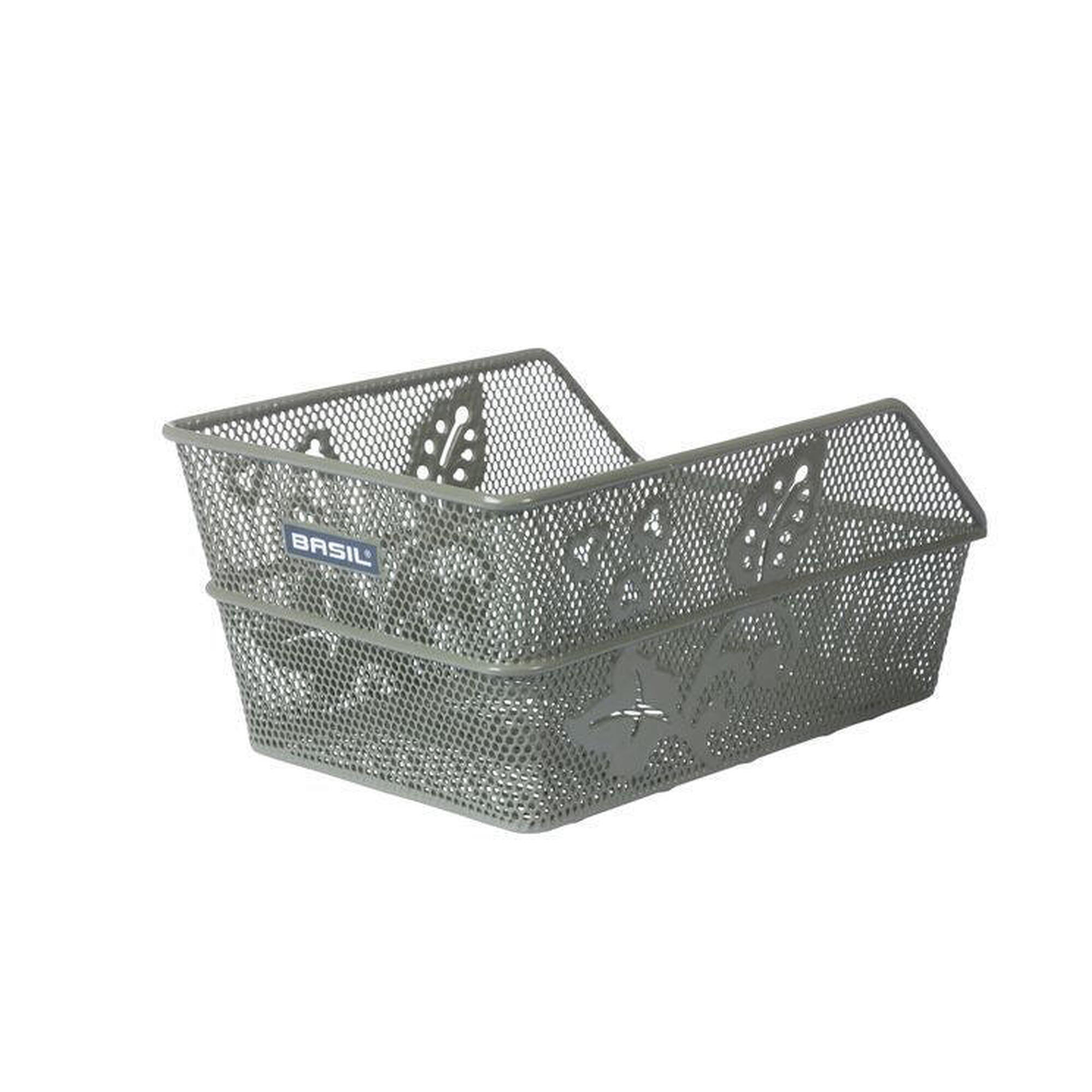 Kosz Rowerowy Cento S Fm Flower Ze Stałym Mocowaniem 31 X 21 X 9 Cm - Oliwkowy