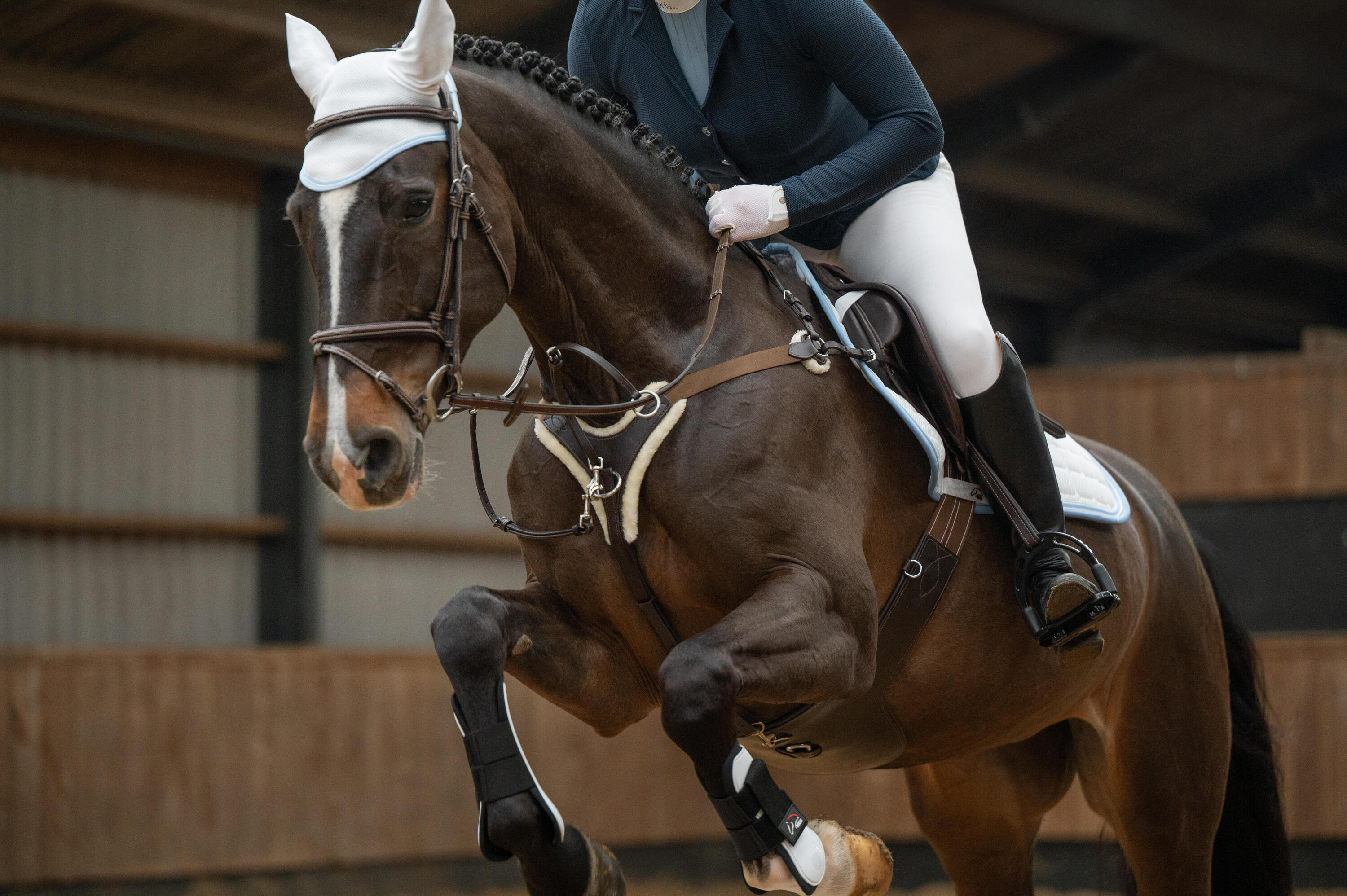 HKM BREASTPLATE CAMBRIDGE WITH ARTIFICIAL FUR BROWN 4/4