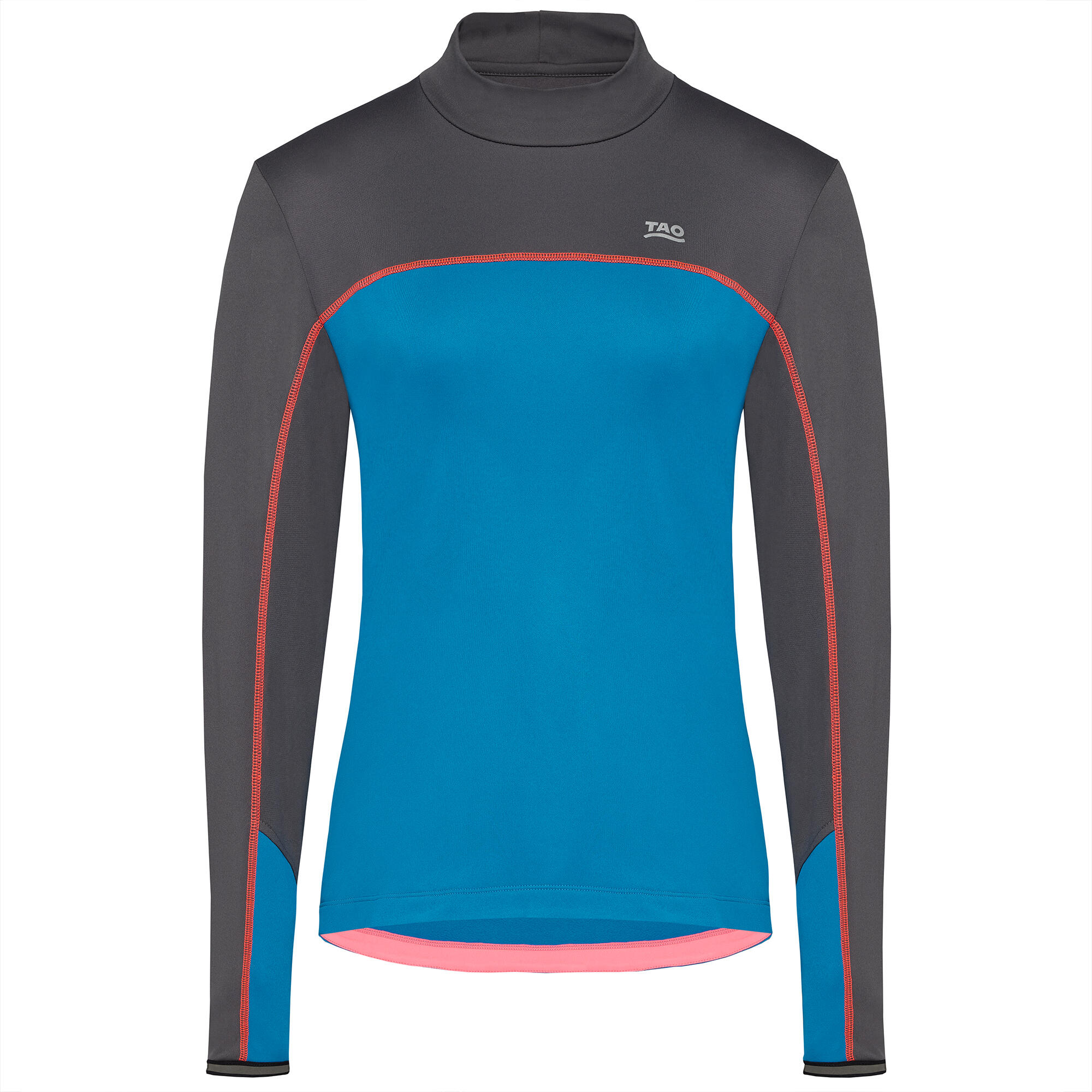 Damen GAIA atmungsaktives Laufshirt mit Stehkragen und Reflektoren 6/7