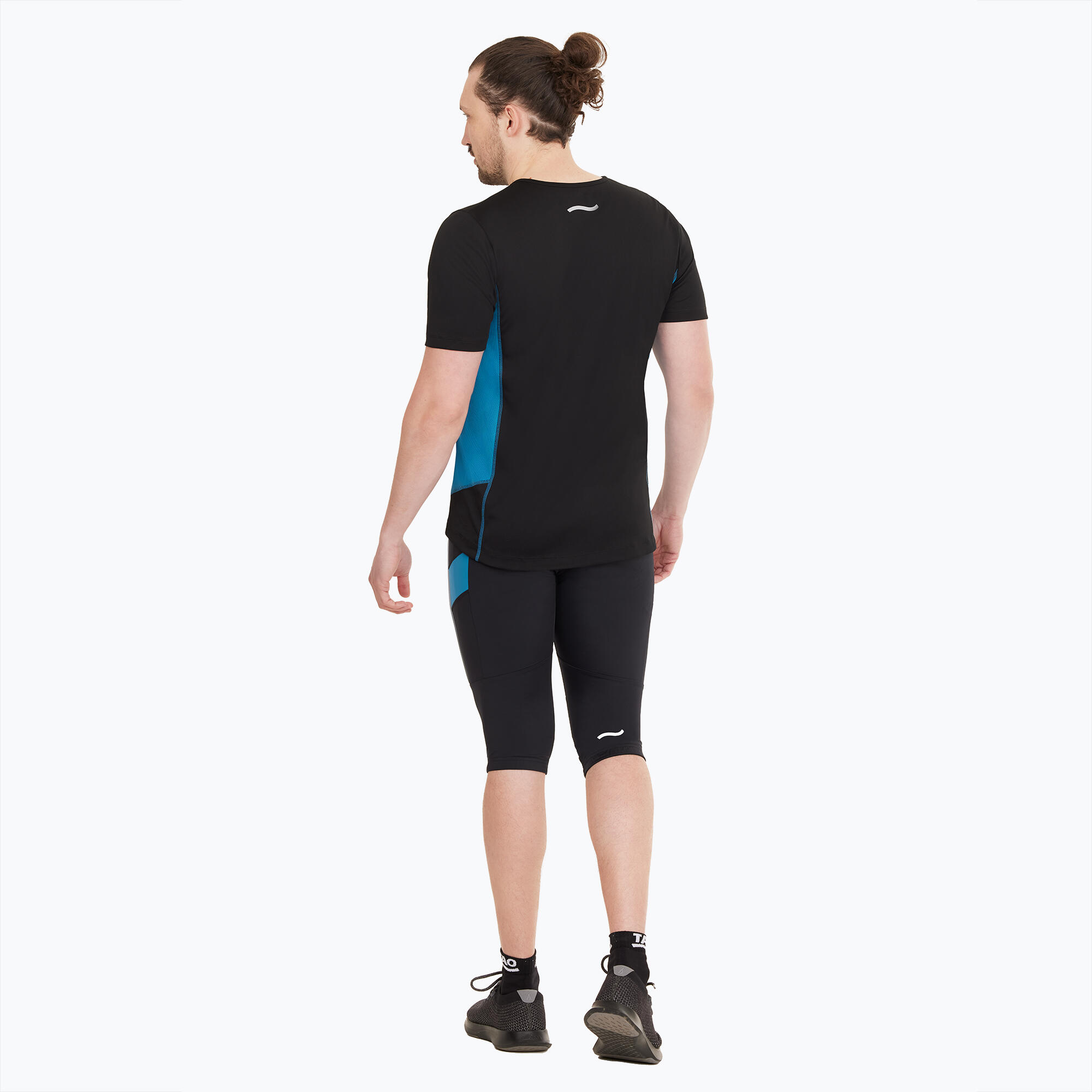 Atmungsaktive Herren Lauftight mit Reflektoren PONTUS 3/4