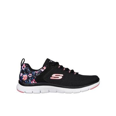 Zapatillas Skechers Mujer Flex Appeal 4.0 Let It Blossom Negras