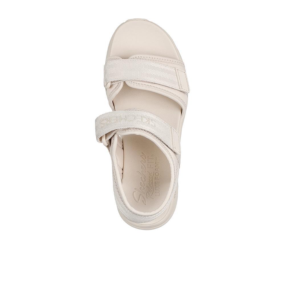 Sandalias Skechers Mujer D'Lux Walker - Adored Days Crema 3/4
