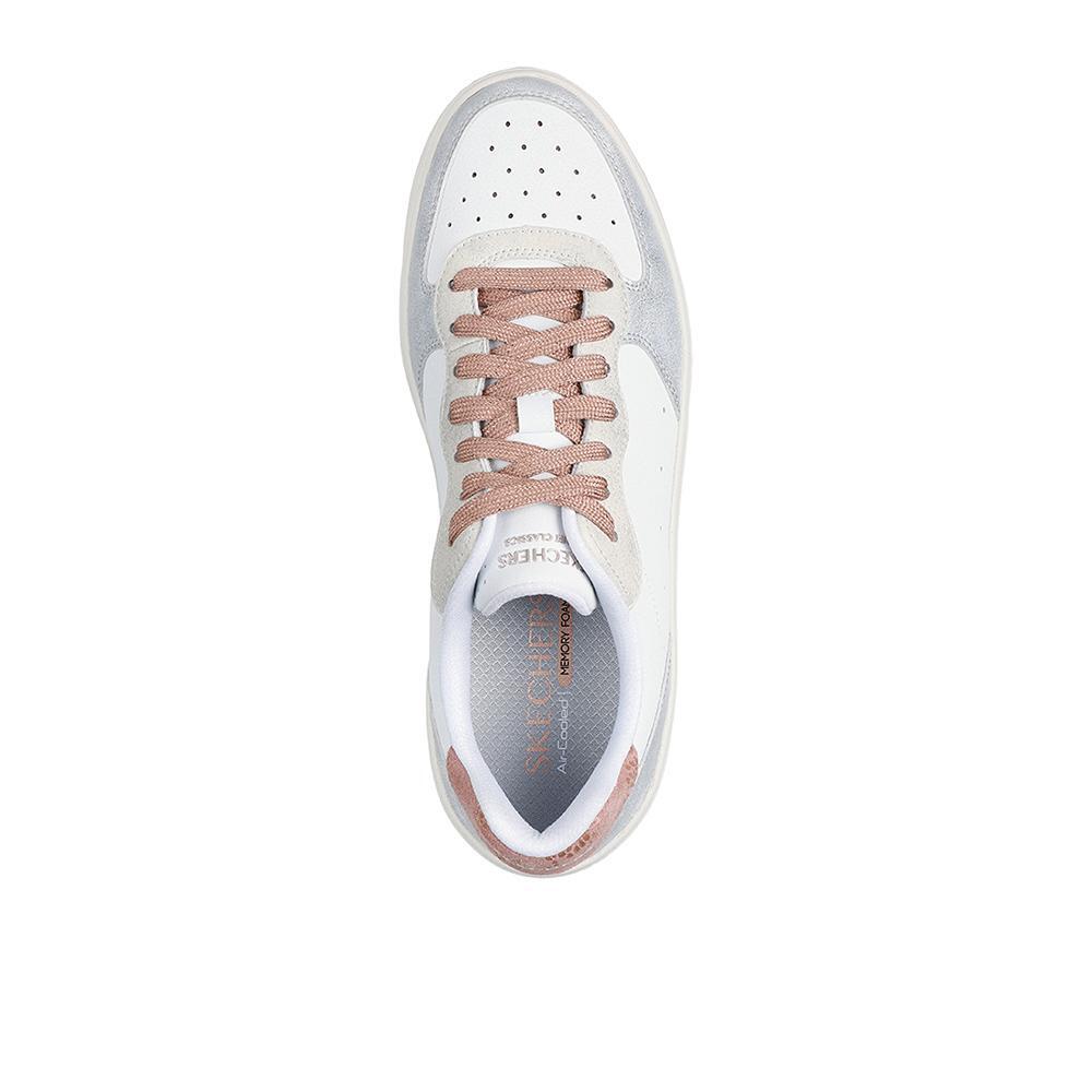 Sapatilhas Skechers Mulher Hiland - Soft Metals Brancas 3/4