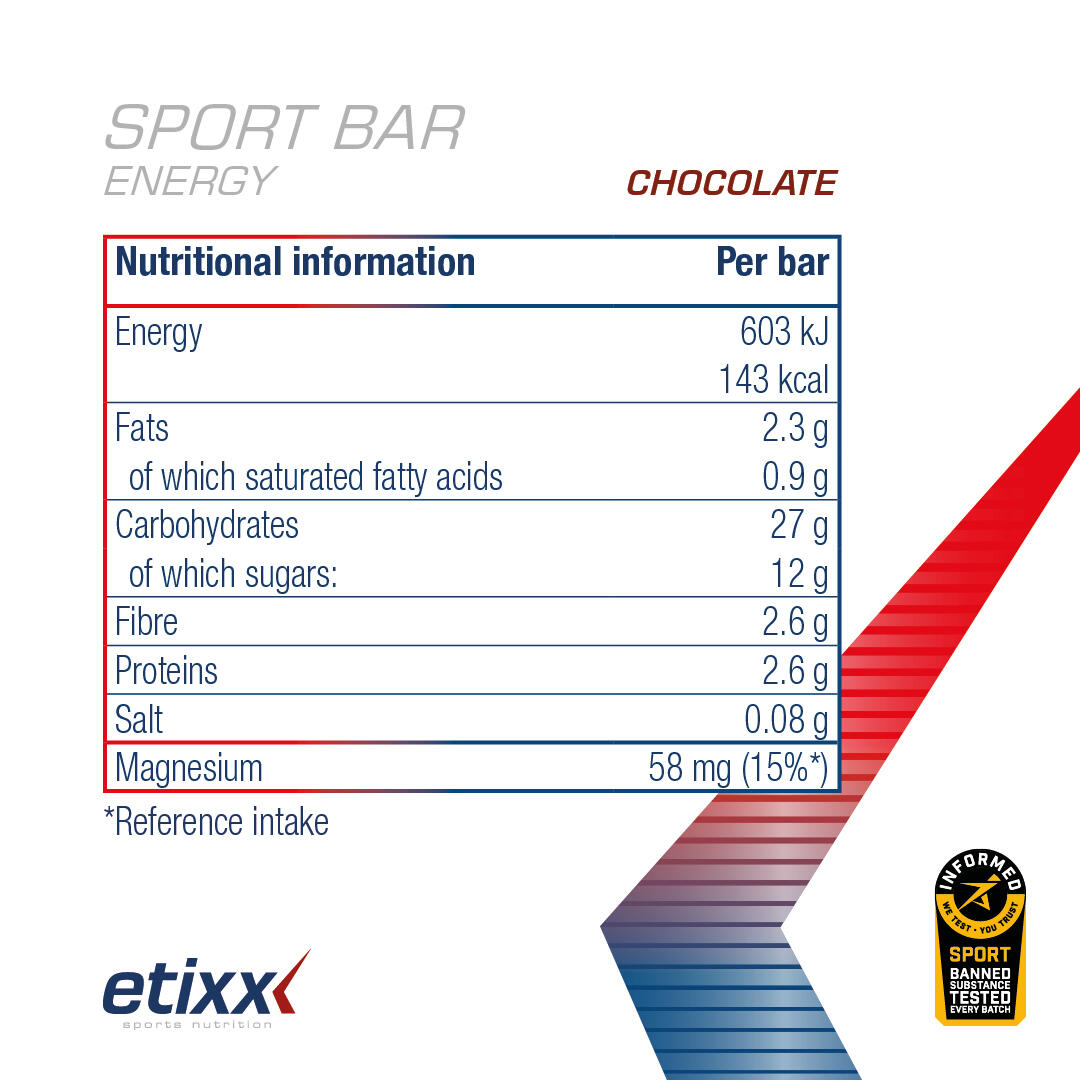 Energy Sport Bar Chocolate 12x40g 6/6