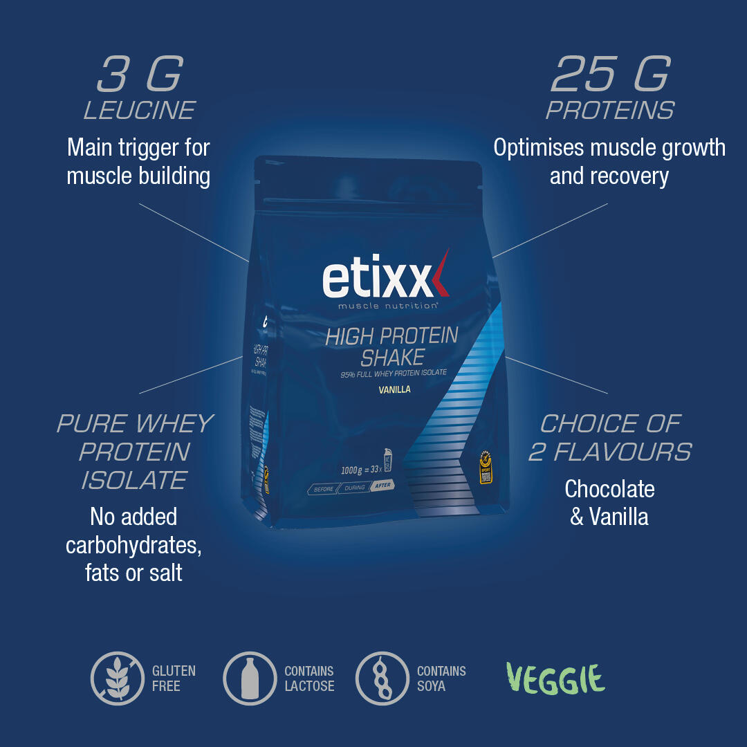 High Protein Shake Vanille 1kg 4/6
